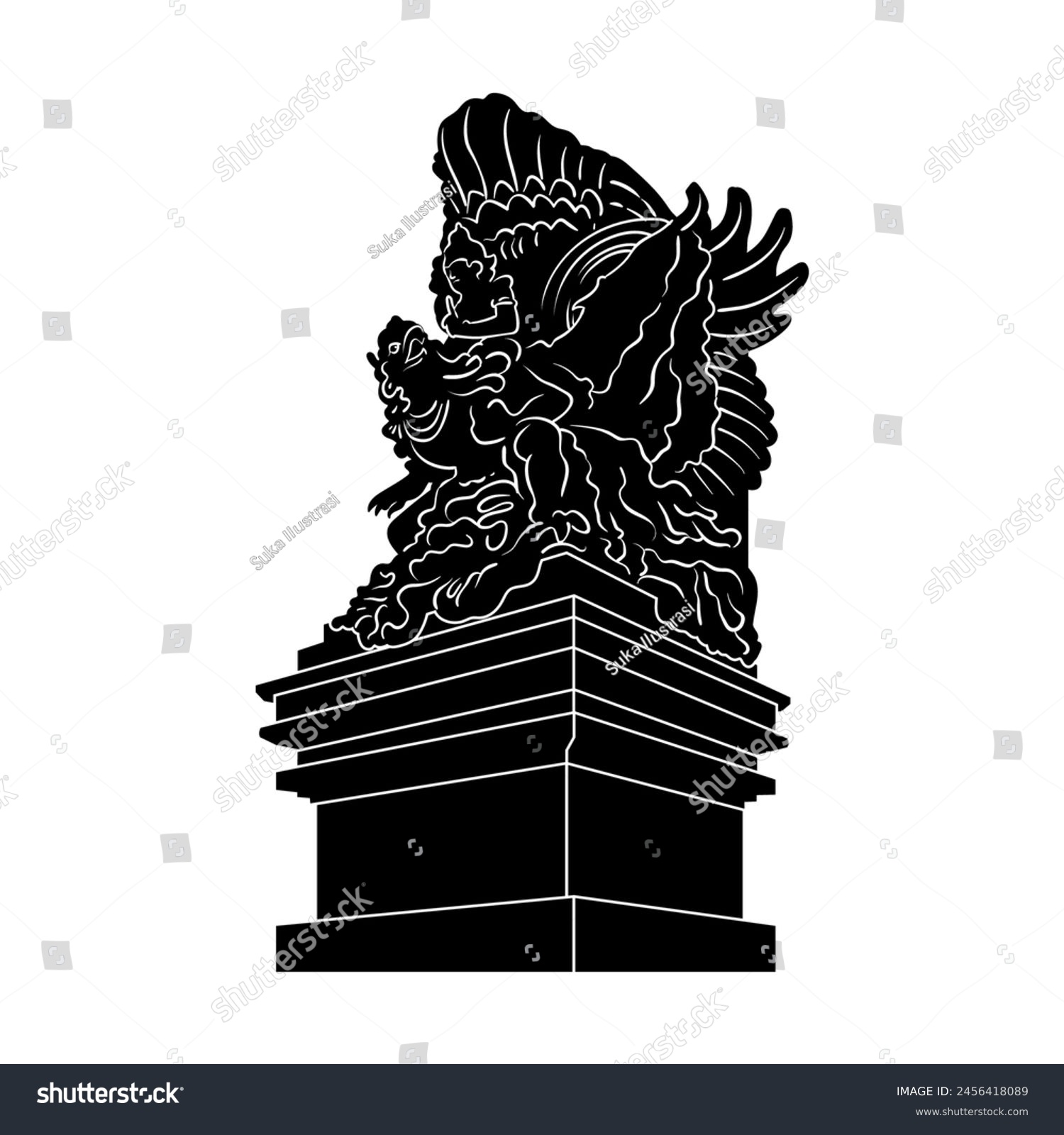 The Garuda Wisnu Kencana statue is a statue of - Royalty Free Stock ...