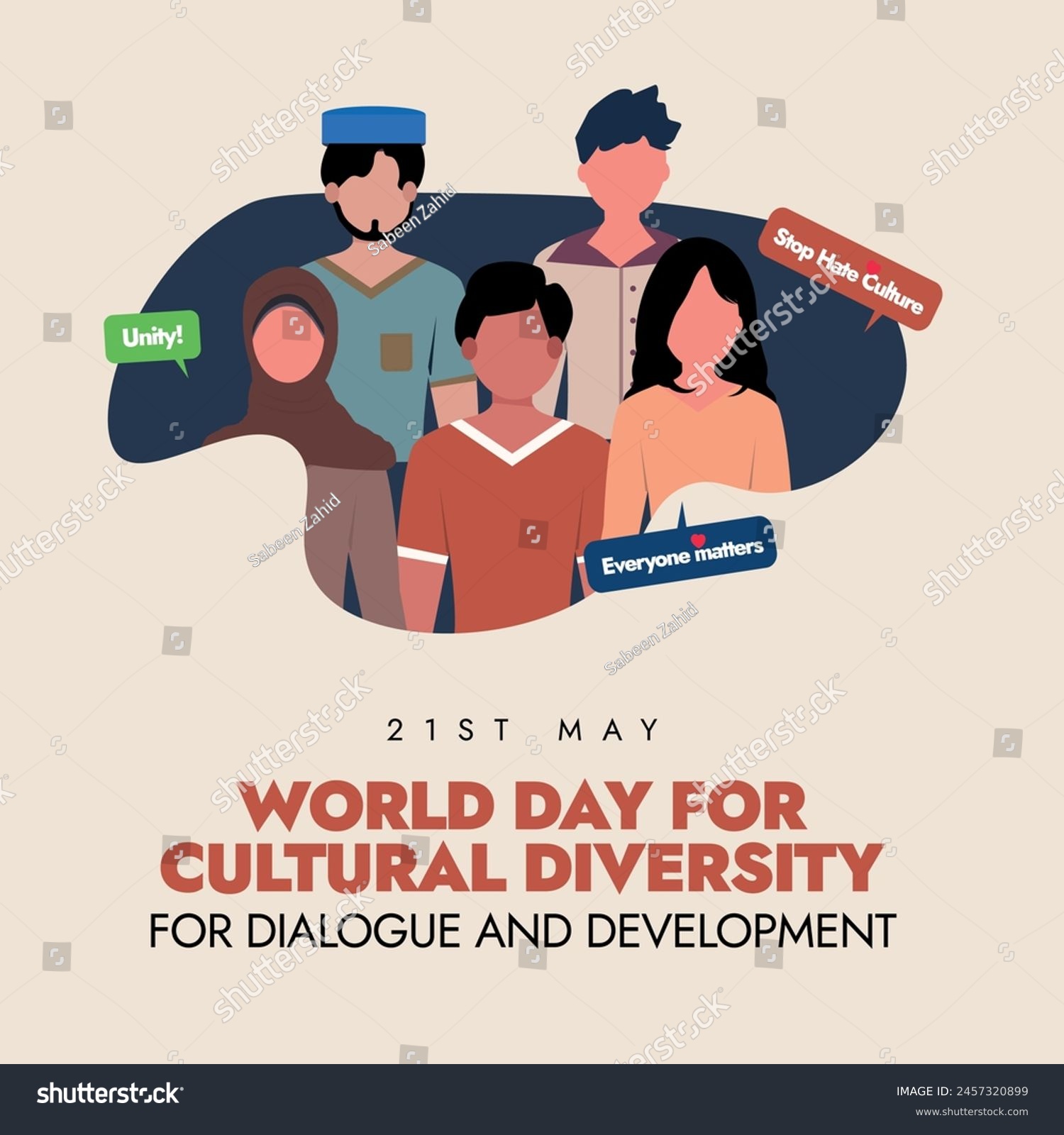 World Day for cultural diversity for dialogue - Royalty Free Stock ...