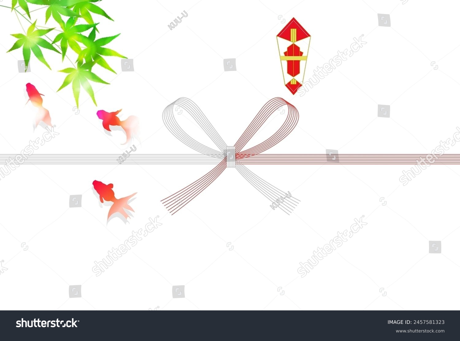 Noshi mid-year gift goldfish Mizuhiki background - Royalty Free Stock ...