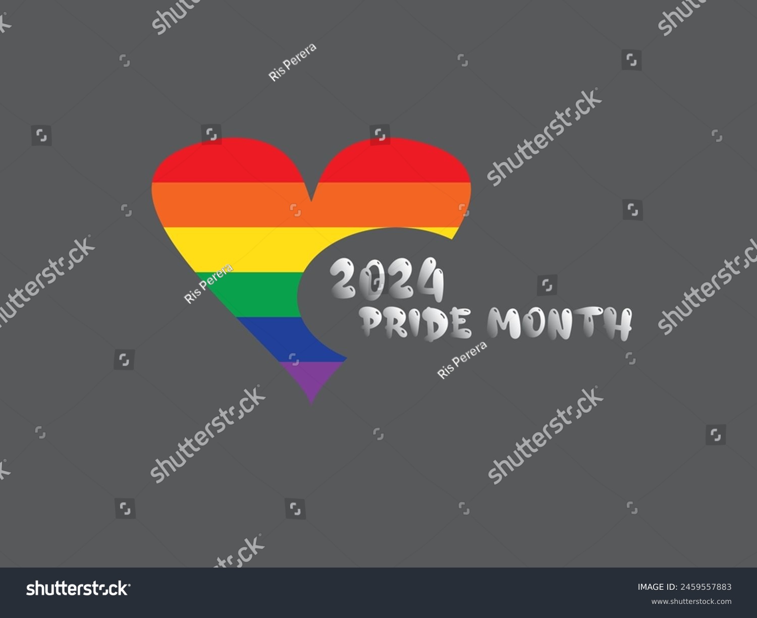 A heart-shaped rainbow with the words 'Pride - Royalty Free Stock ...