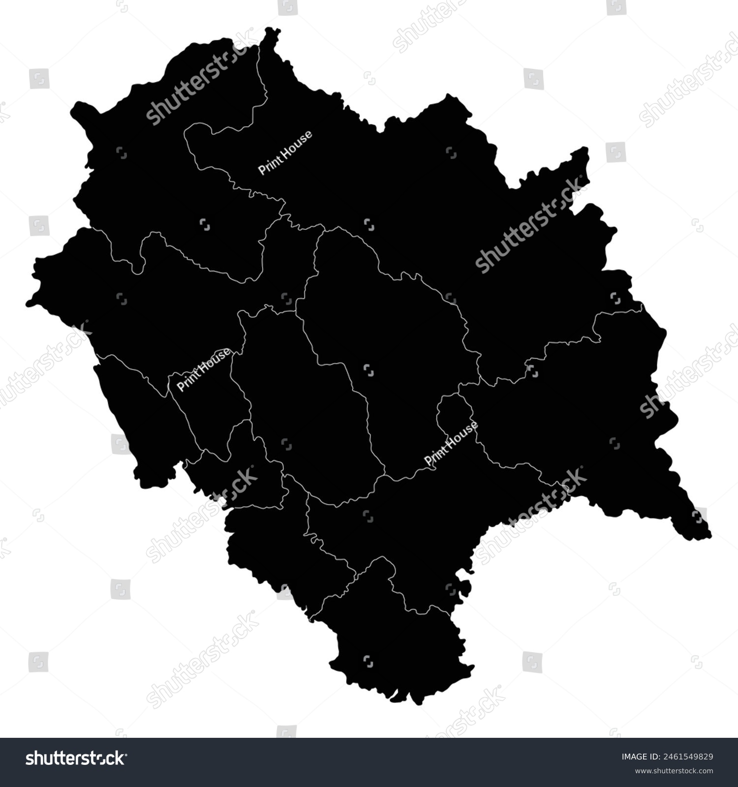 Detailed vector Illustration of Himachal Pradesh - Royalty Free Stock ...