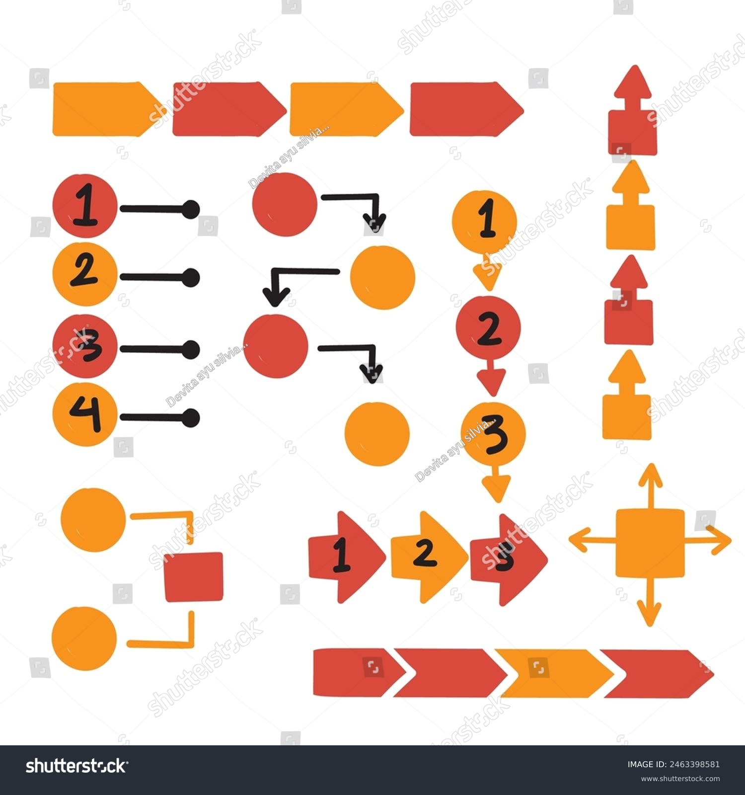 hand drawn doodle workflow infographic - Royalty Free Stock Vector ...