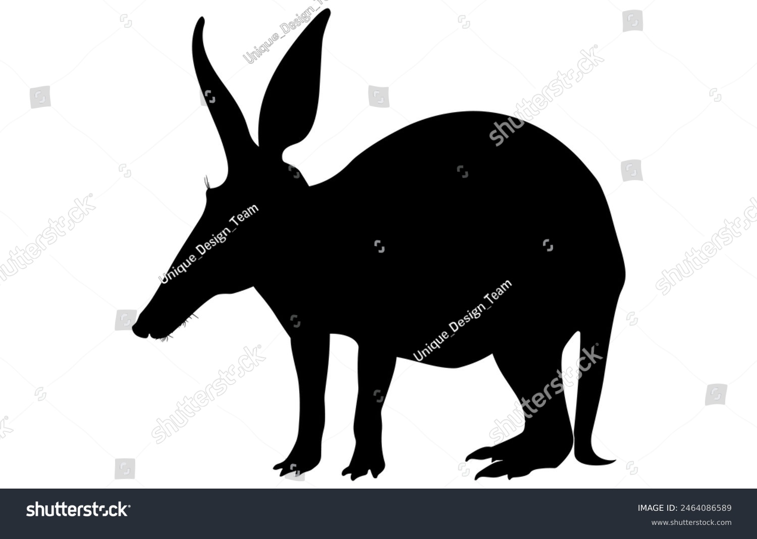 Aardvark silhouette vector, Wild Animal, - Royalty Free Stock Vector ...