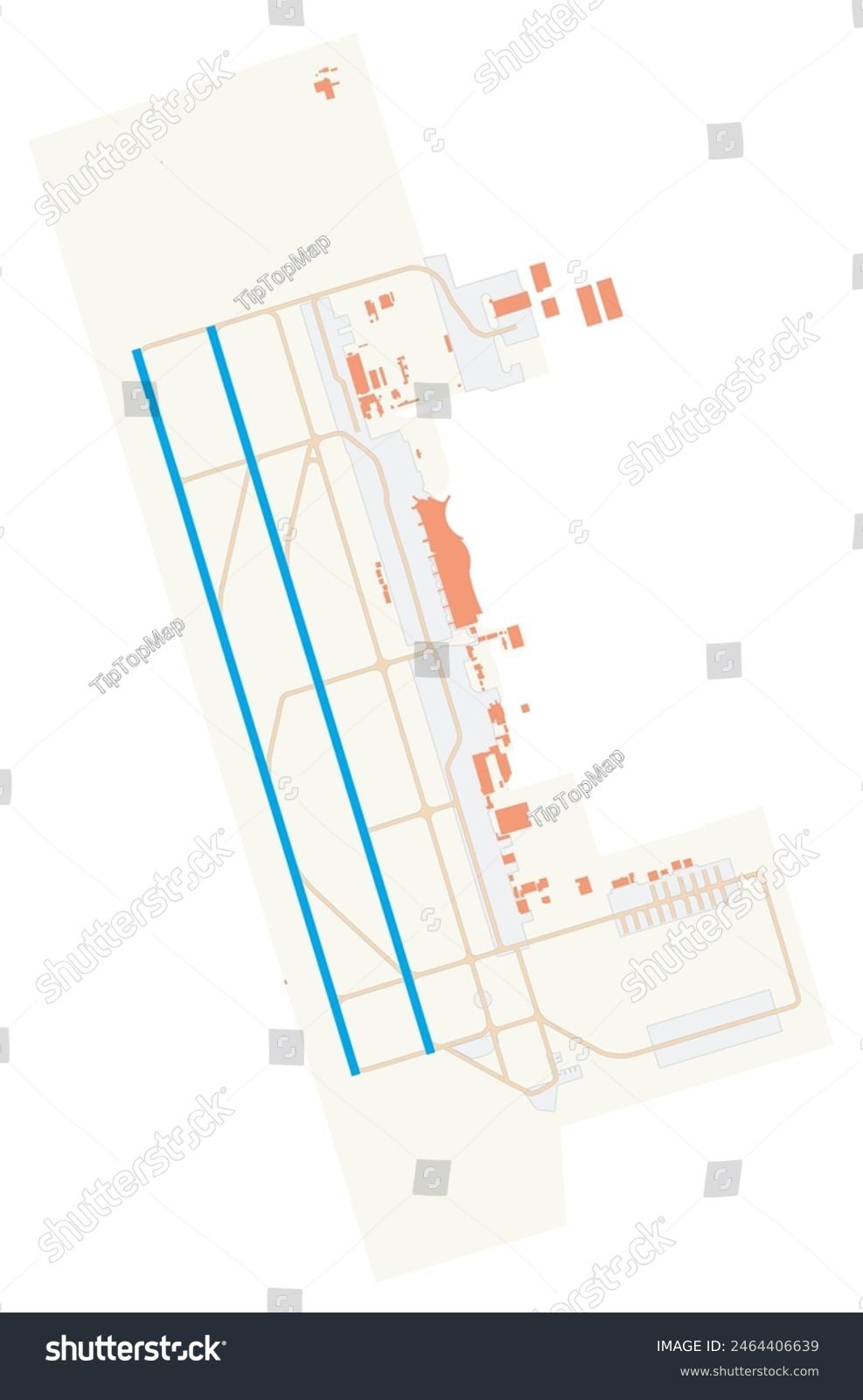 Map of Mohammed V International Airport (Morocco - Royalty Free Stock ...