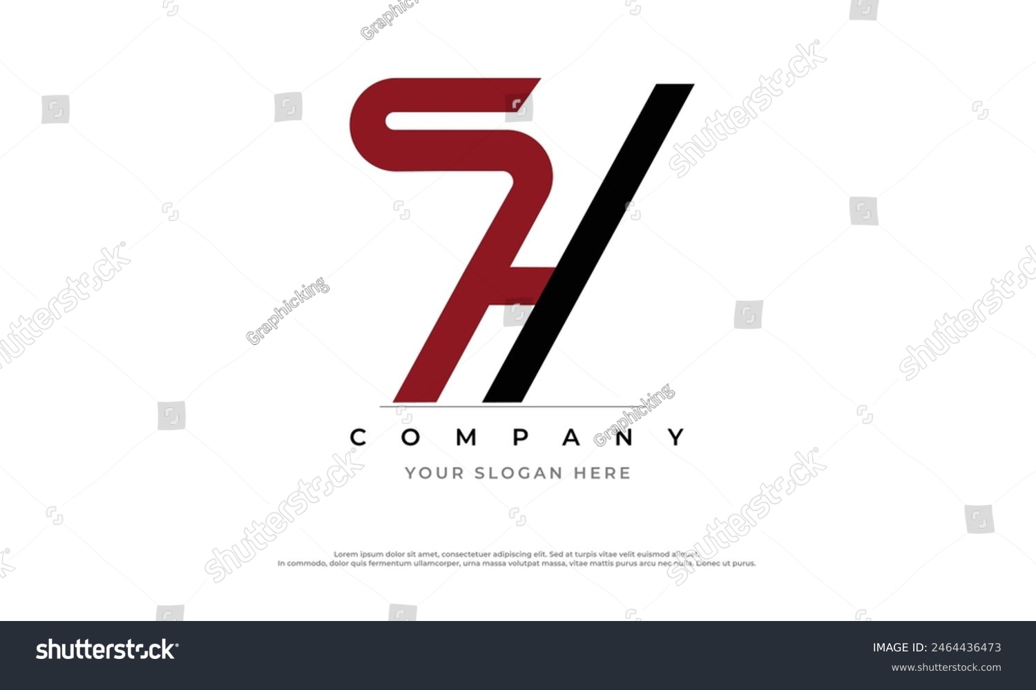 Alphabet letters Initials Monogram logo SH, SH - Royalty Free Stock ...