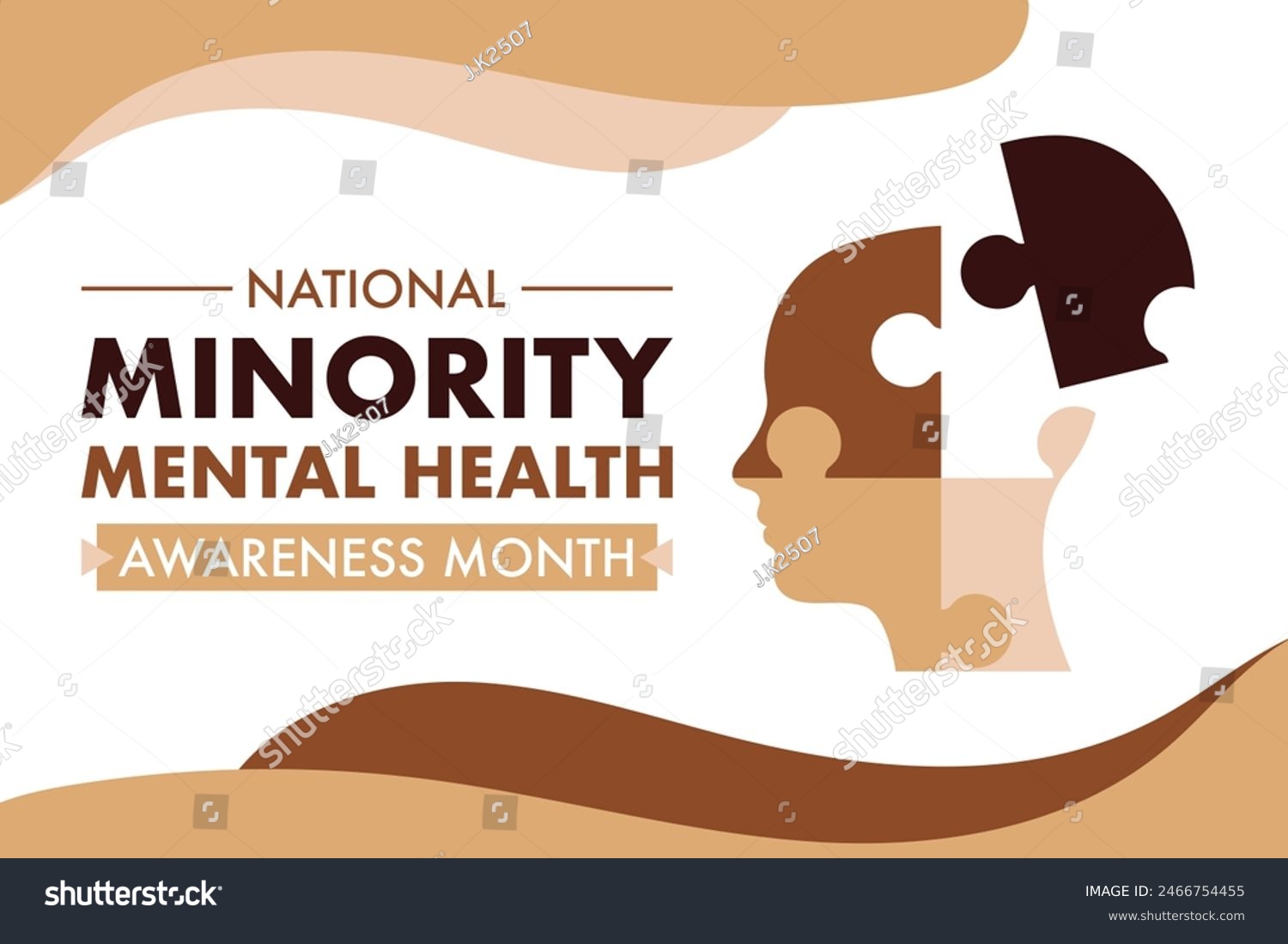 National Minority Mental Health Awareness Month Royalty Free Stock Vector 2466754455 