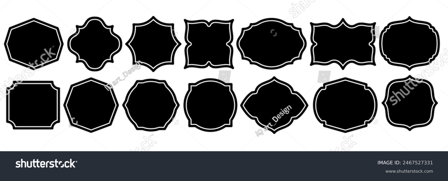 Set of vintage label and badges shape - Royalty Free Stock Vector ...