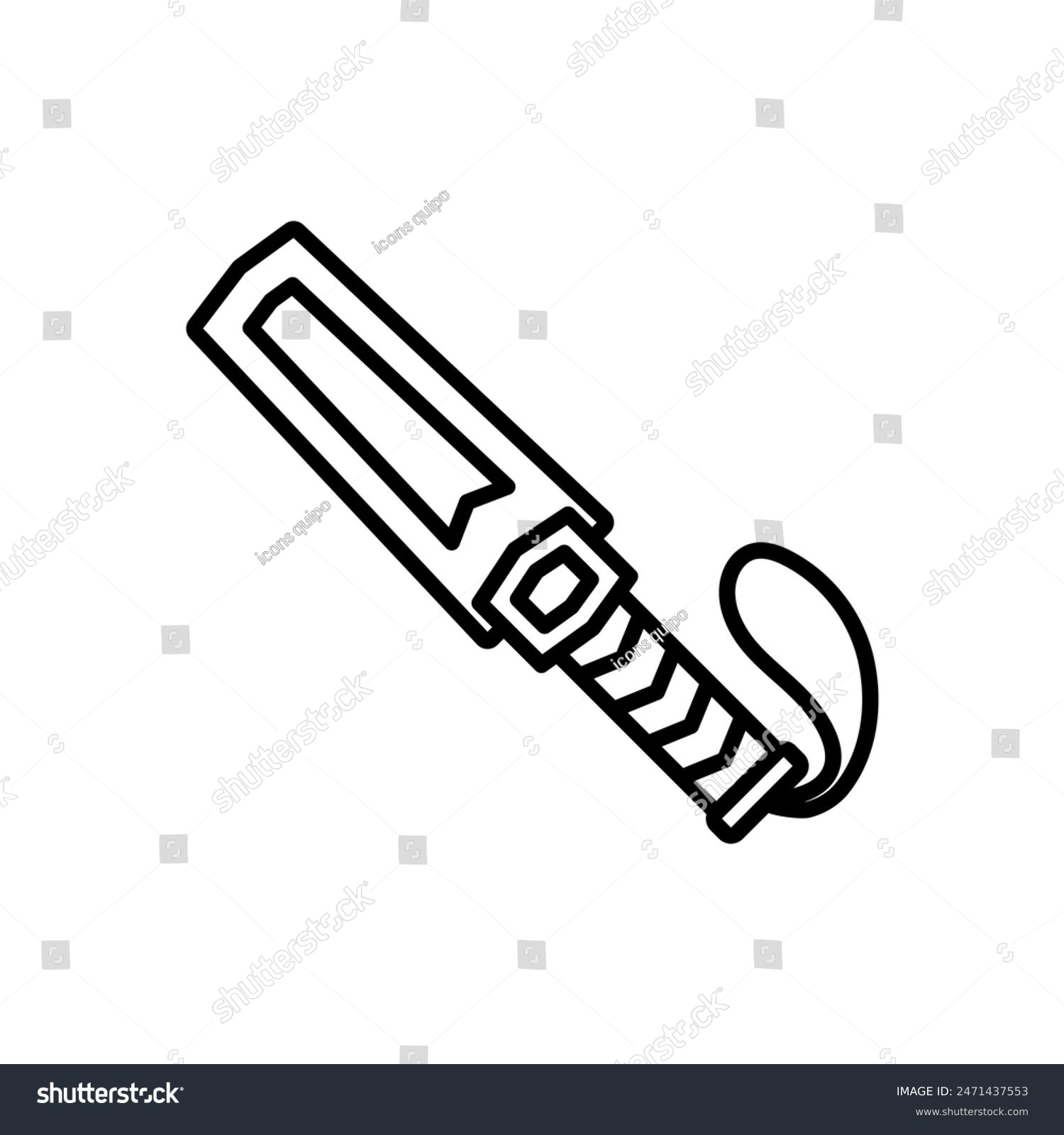 Electronic Vernier Caliper Outline Icon, Vector - Royalty Free Stock ...