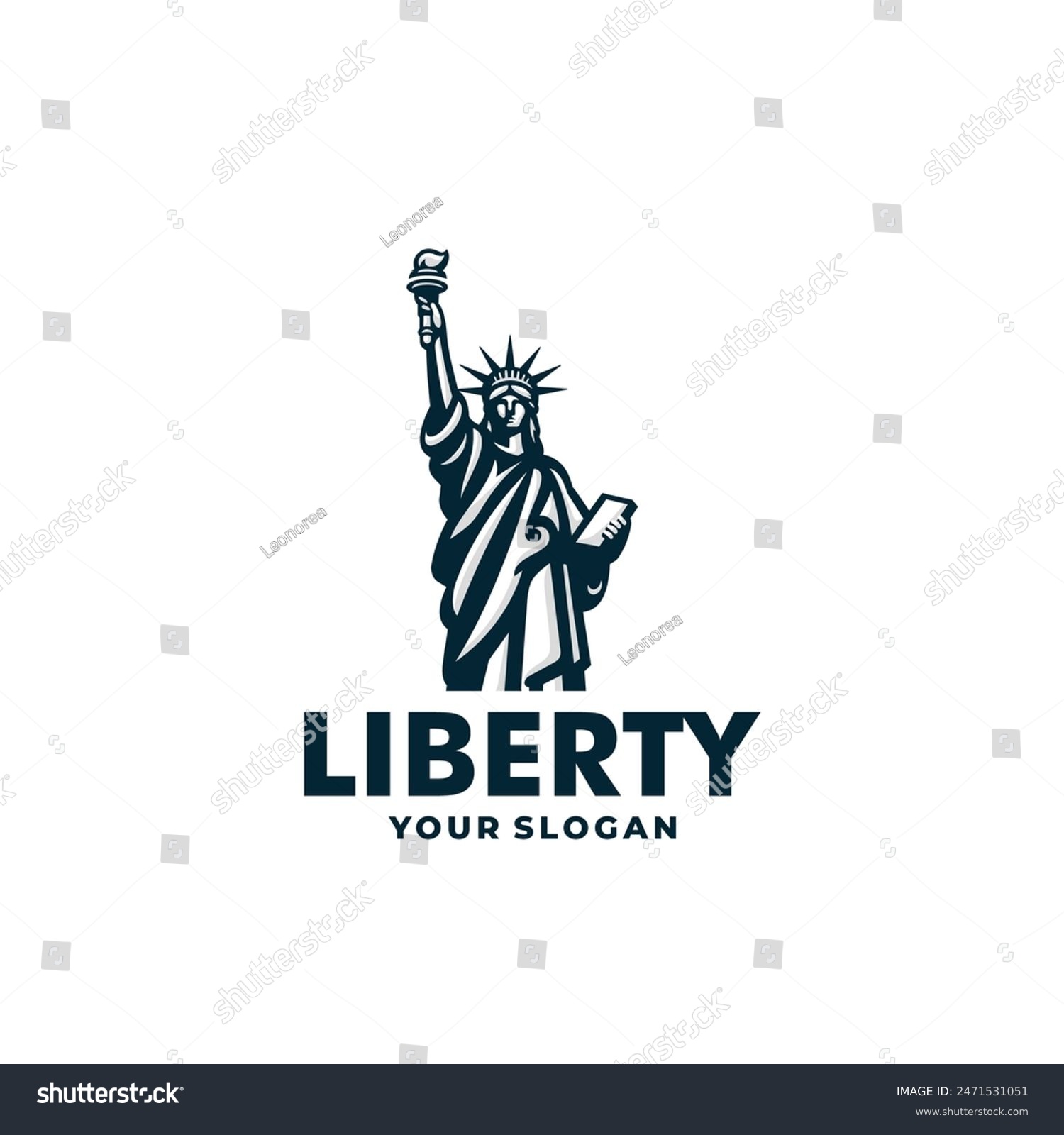 Statue liberty logo vector. EPS 10 editable - Royalty Free Stock Vector ...