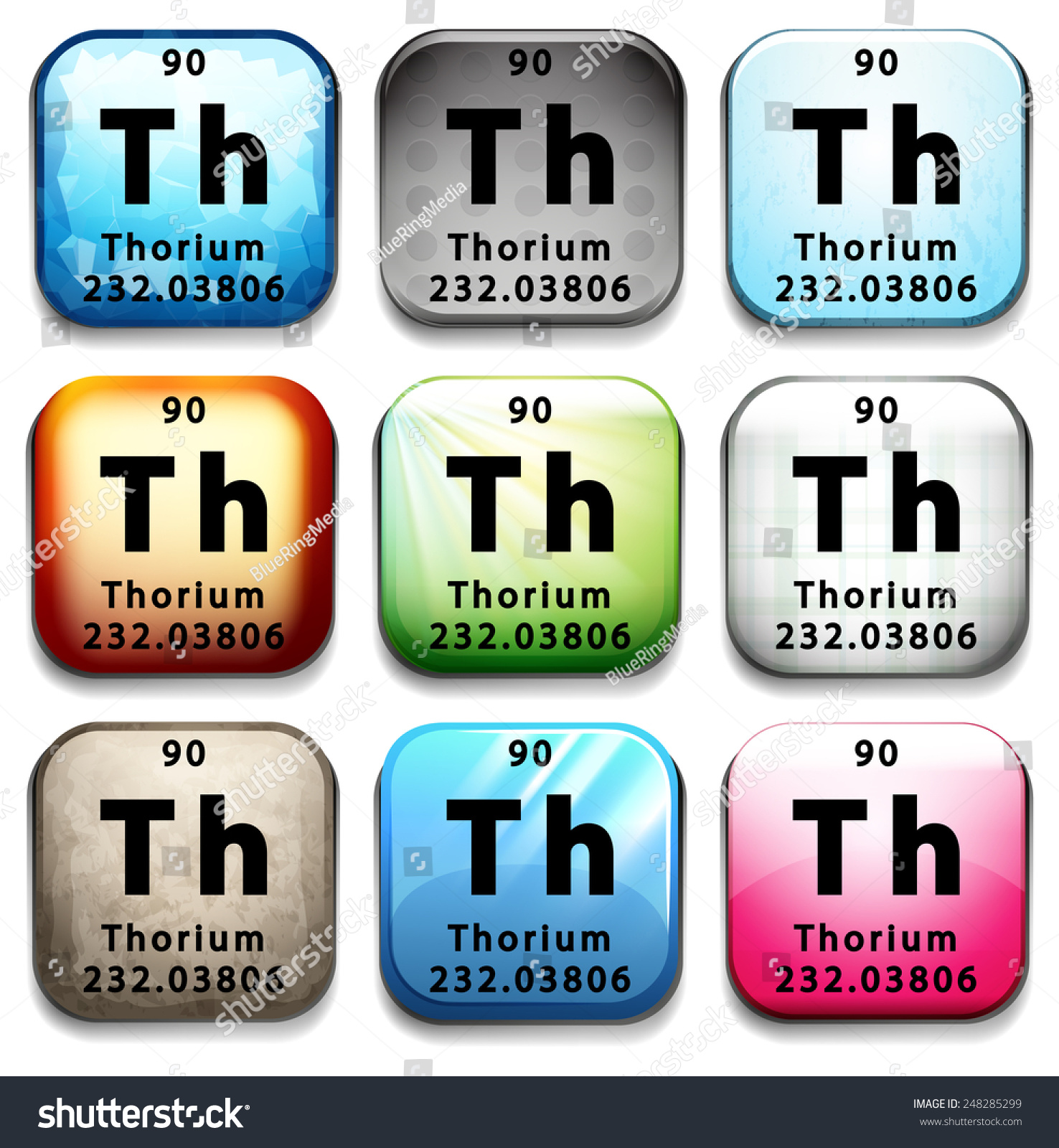 A button showing the chemical element Thorium on - Royalty Free Stock ...
