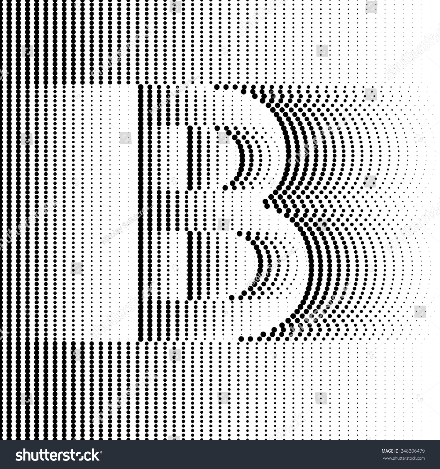 Geometric Optical Illusion Letter B - Royalty Free Stock Vector ...