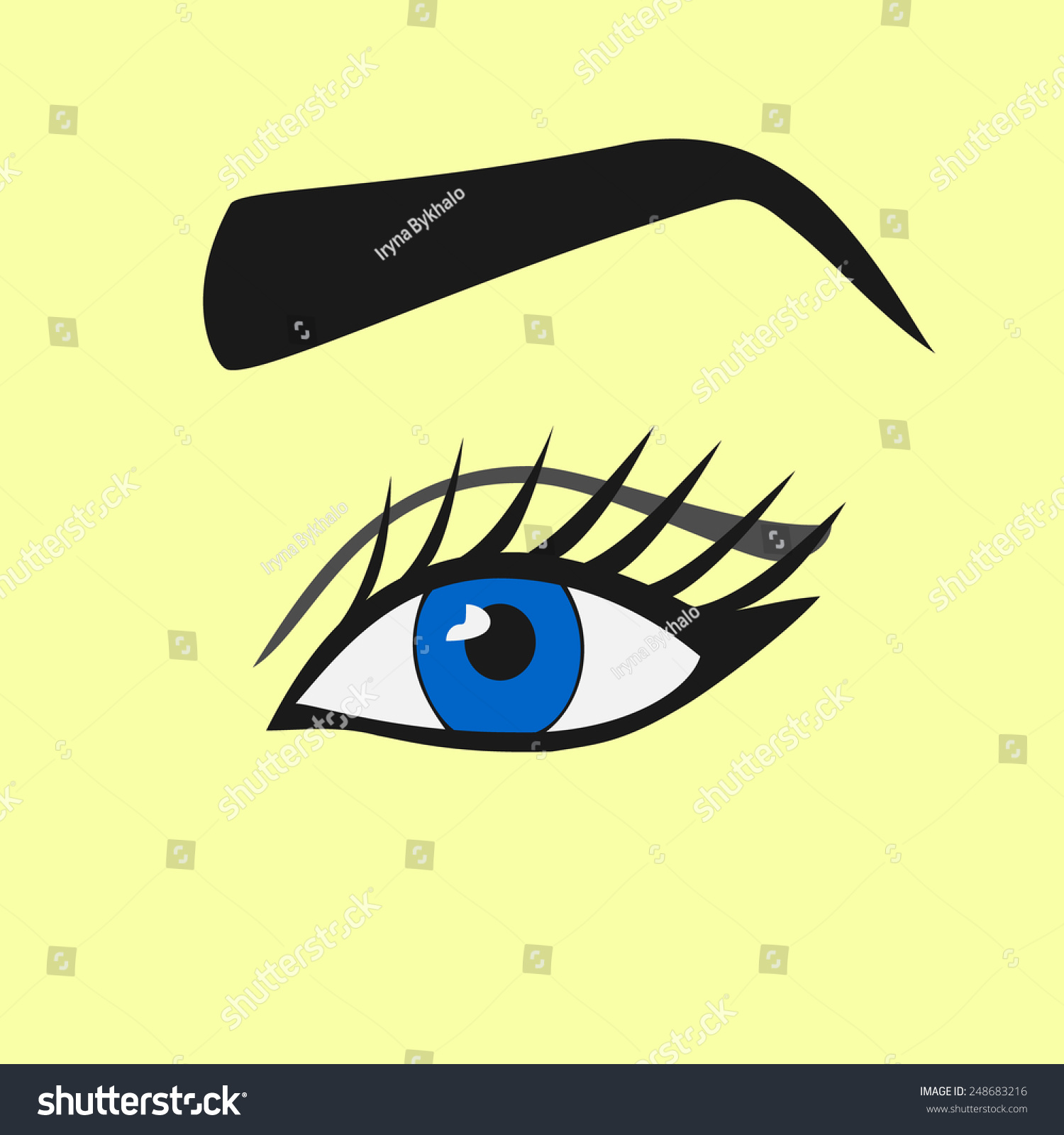 Make Up Eye Salon Logo Icon Royalty Free Stock Vector 248683216 