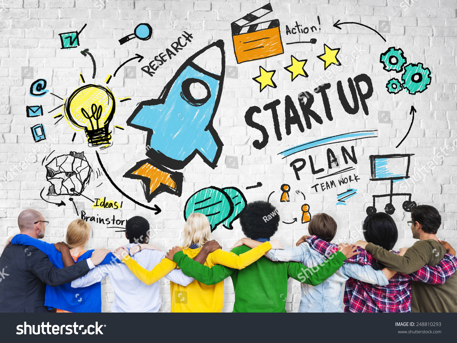 Start Up Business Launch Success People Friendship Concept #248810293
