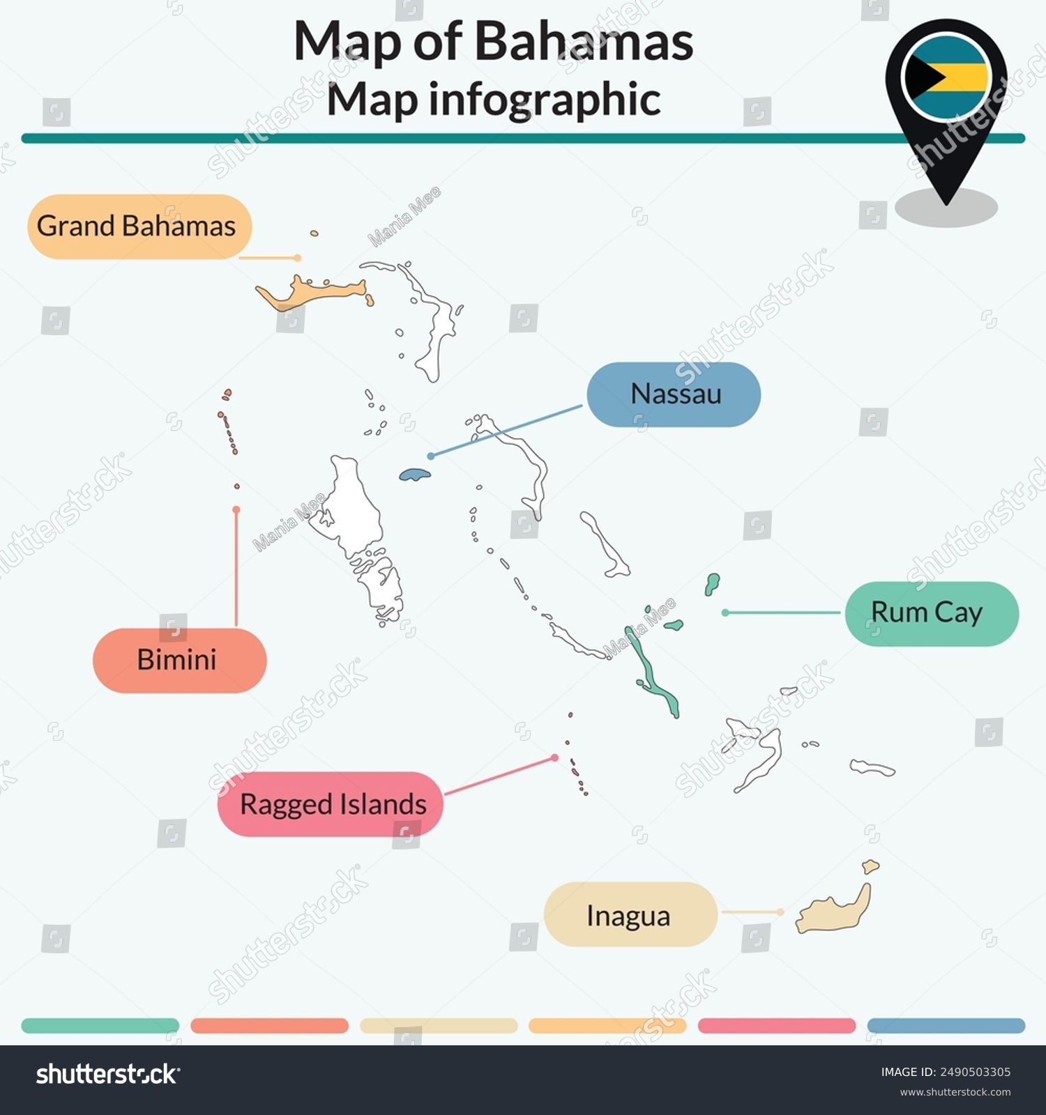 Bahamas map infographic. Map of Bahamas - Royalty Free Stock Vector ...