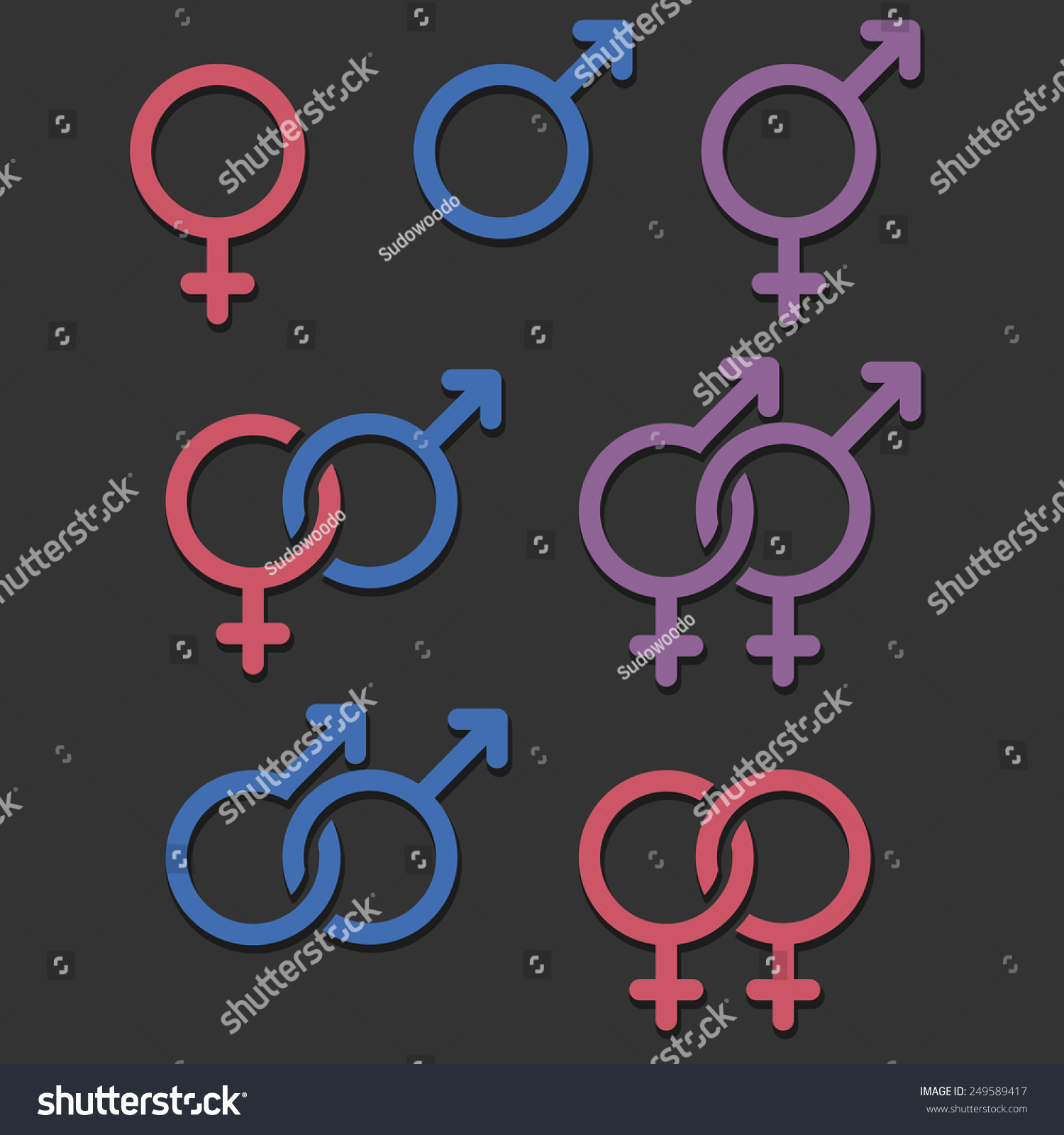 Set Of Gender And Orientation Icons Royalty Free Stock Vector
