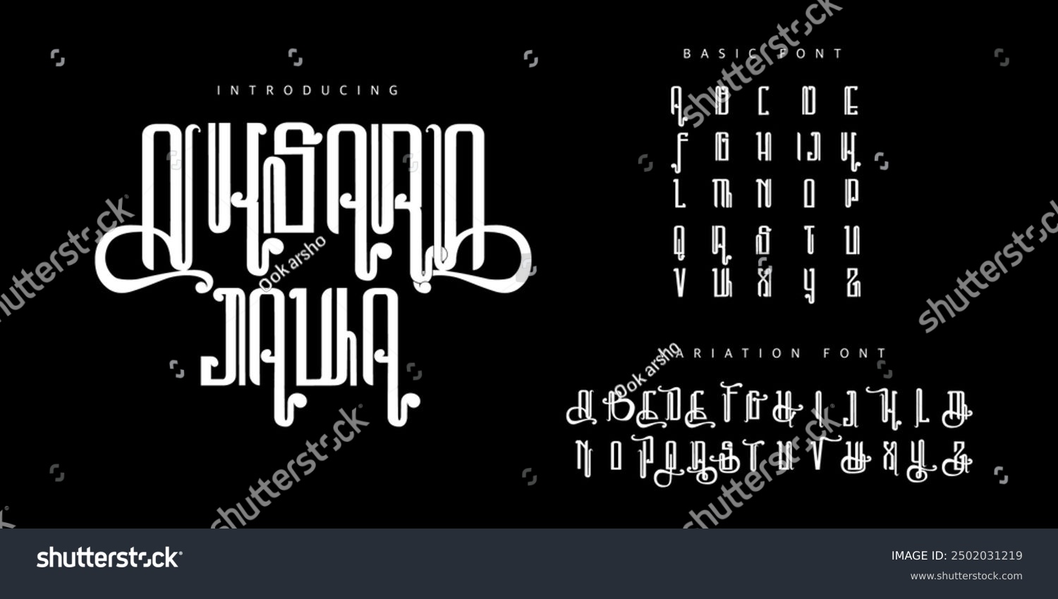 Aksara Jawa font traditional with Java Style - Royalty Free Stock ...