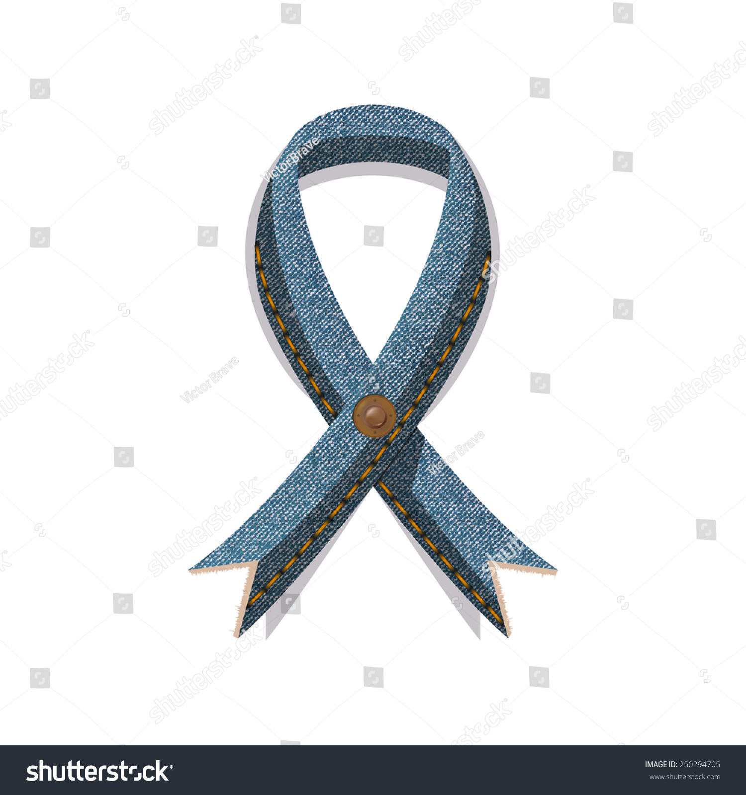 Blue jeans denim awareness ribbon, genetic - Royalty Free Stock Vector ...