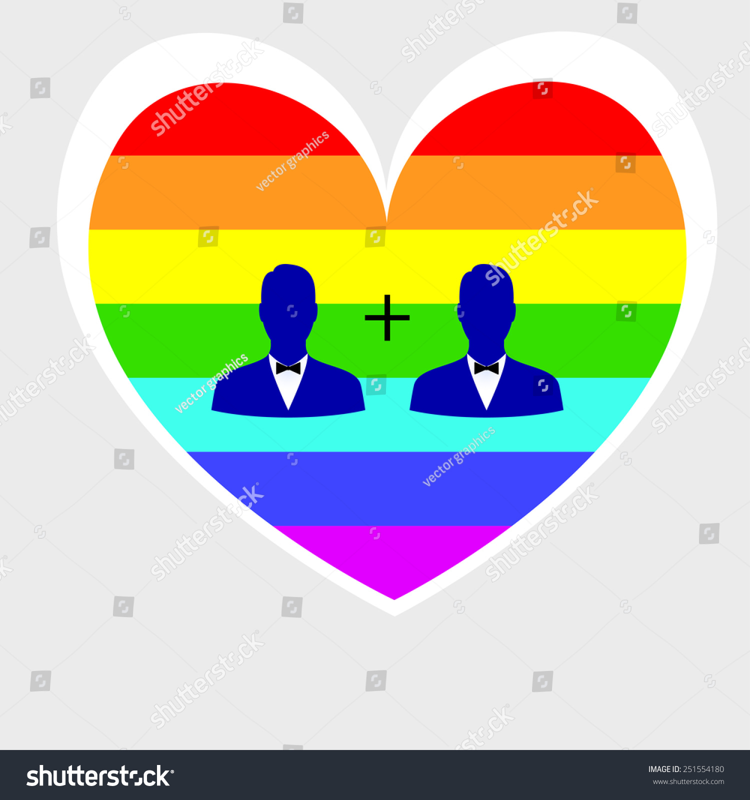 Gay Couple Gay Love Icons Set Royalty Free Stock Vector 251554180