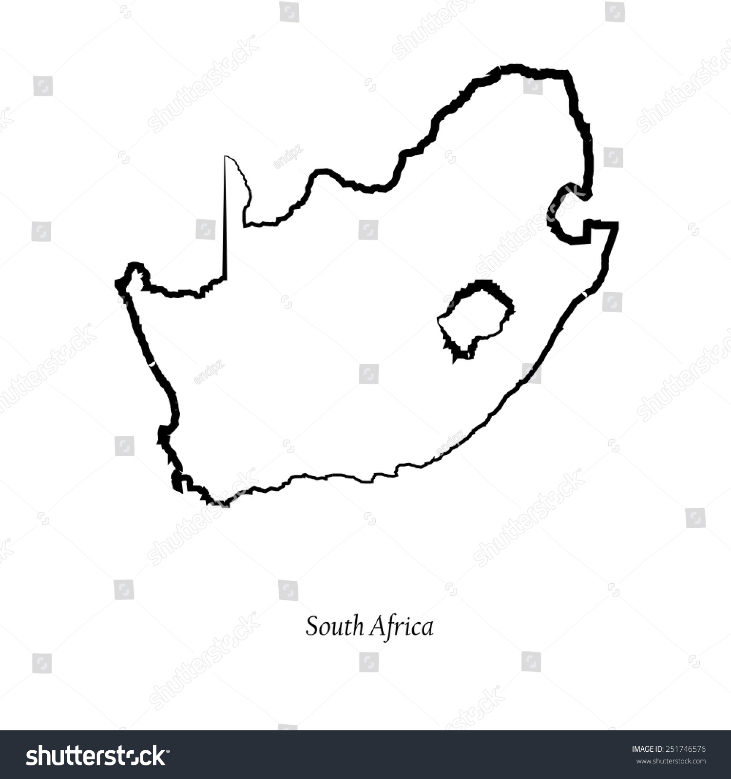 South Africa map icon for your design, concept - Royalty Free Stock ...