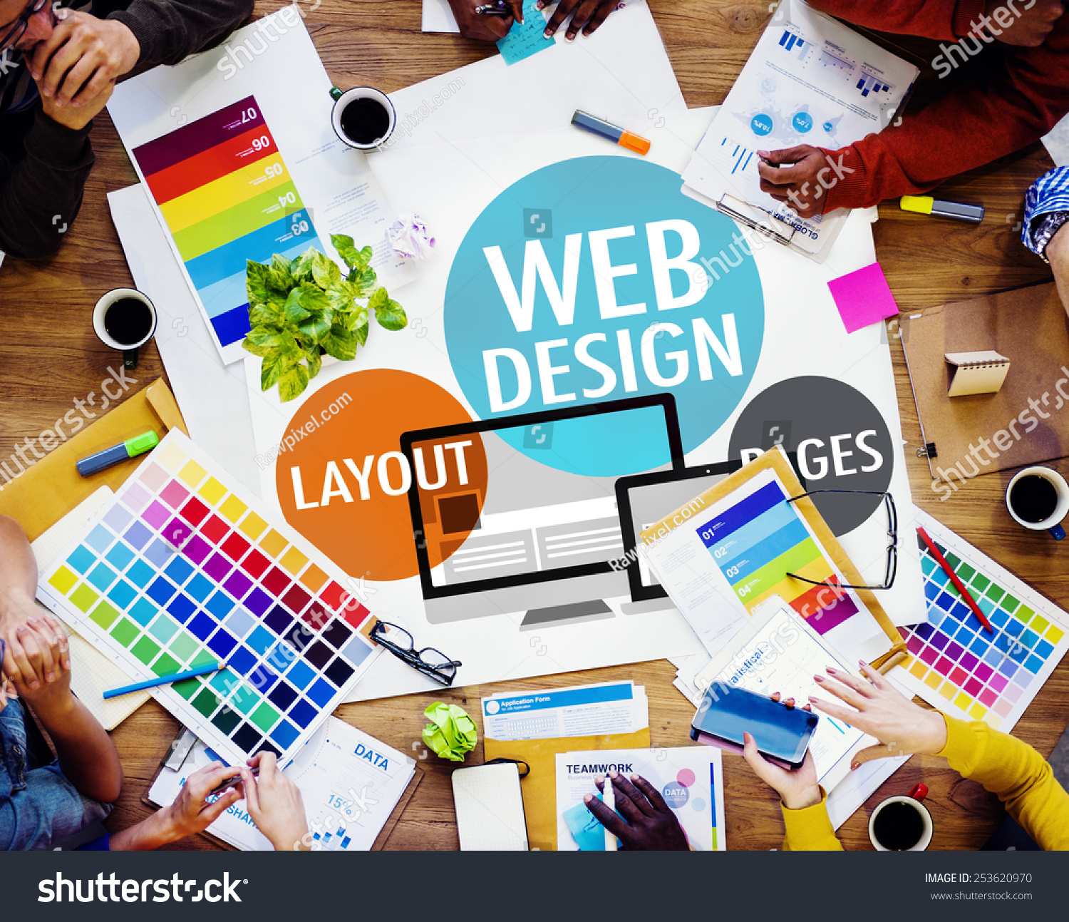 Web Design Content Creative Website Responsive Concept #253620970
