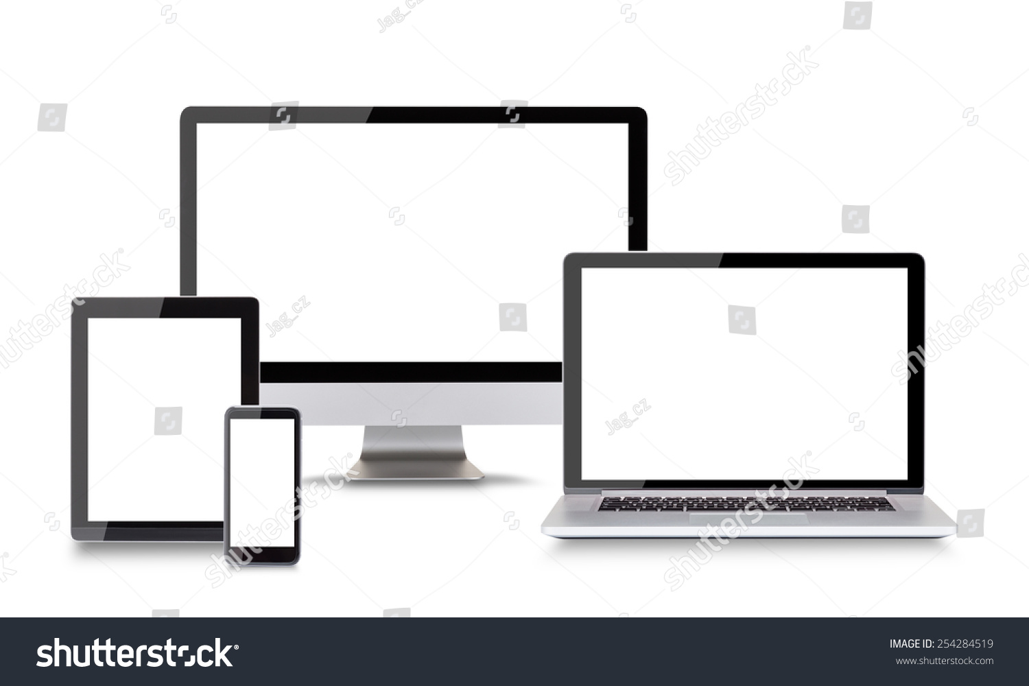 Collection Of Modern Electronic Devices Isolated - Royalty Free Stock 