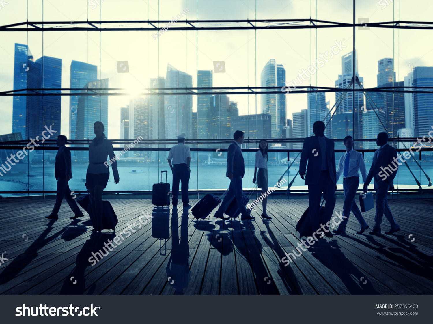Business Travel Commuter Corporate Cityscape Trip Concept #257595400
