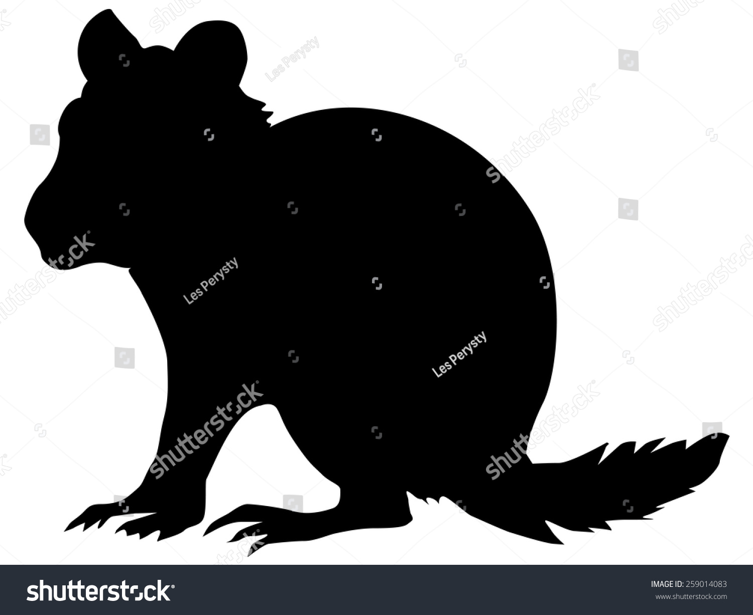 Silhouette Of Chipmunk - Royalty Free Stock Vector 259014083 - Avopix.com