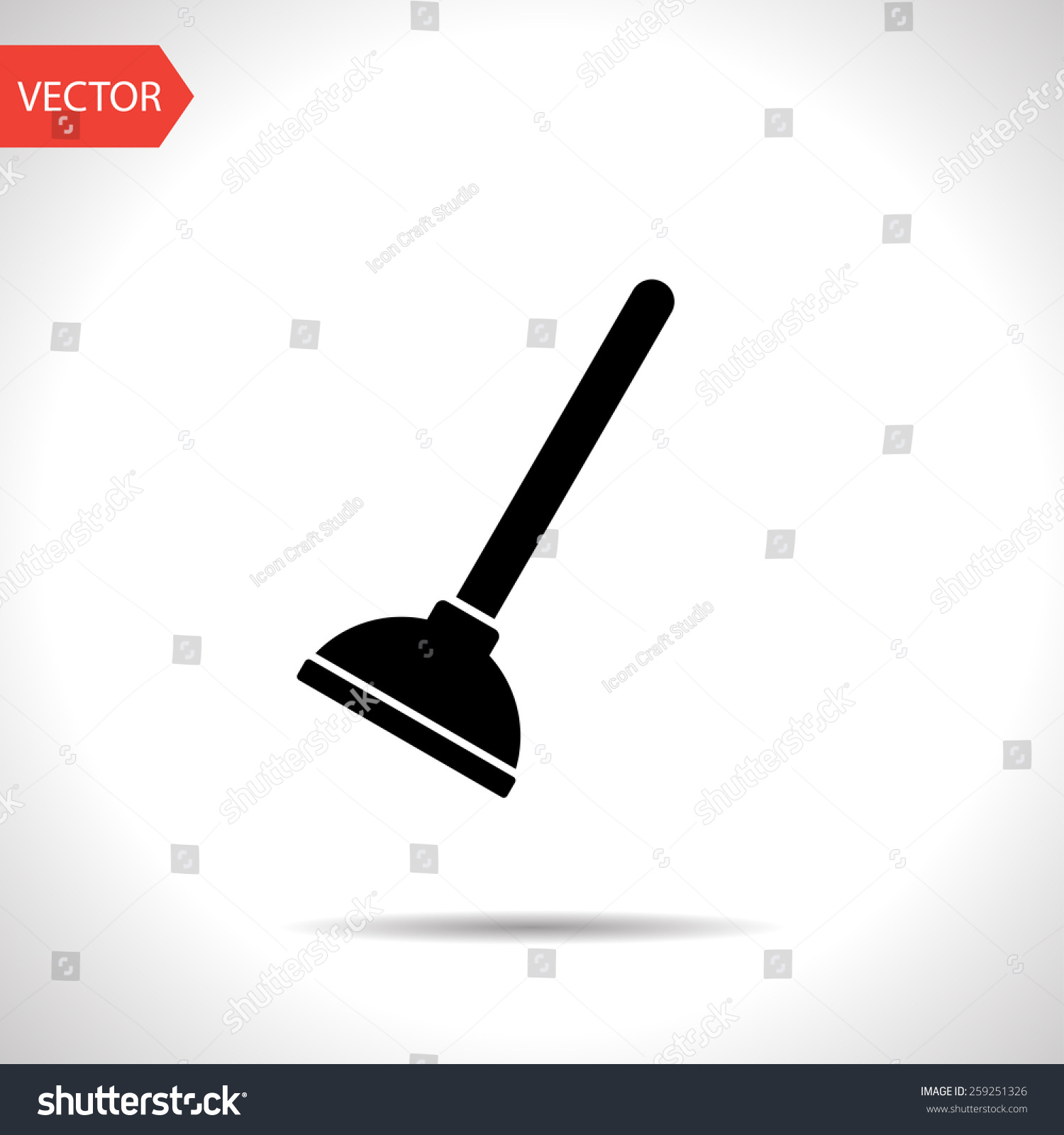 Toilet Plunger Icon Royalty Free Stock Vector Avopix Com