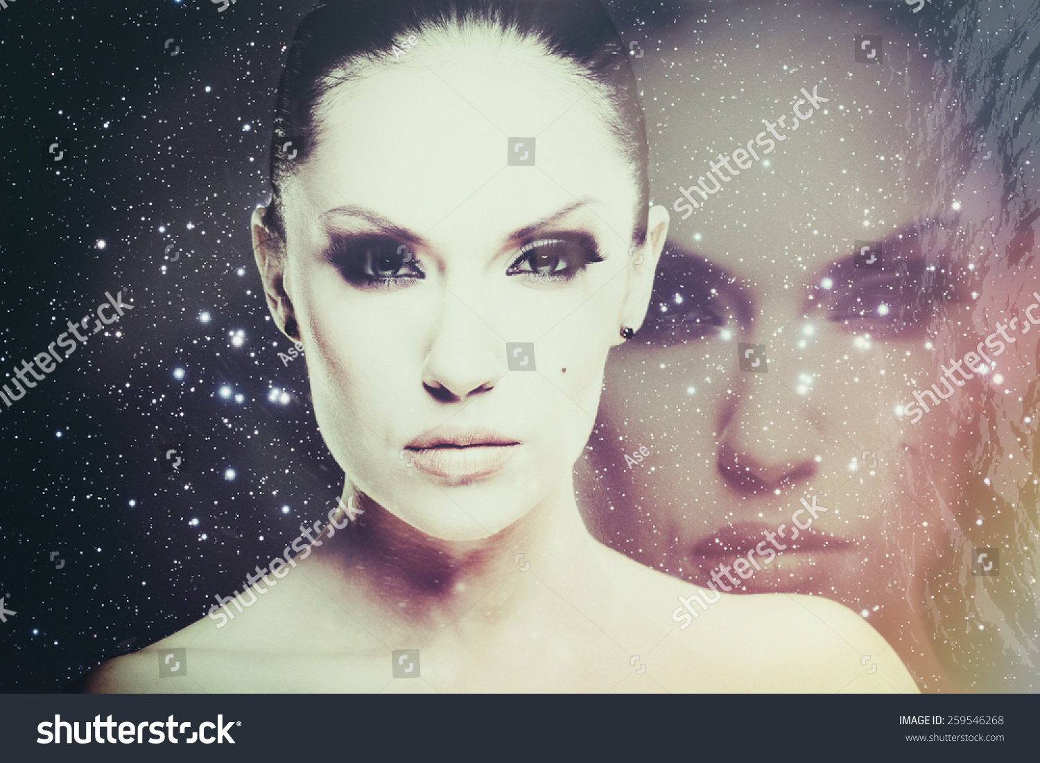 Face of the Universe, abstract science fiction backgrounds #259546268