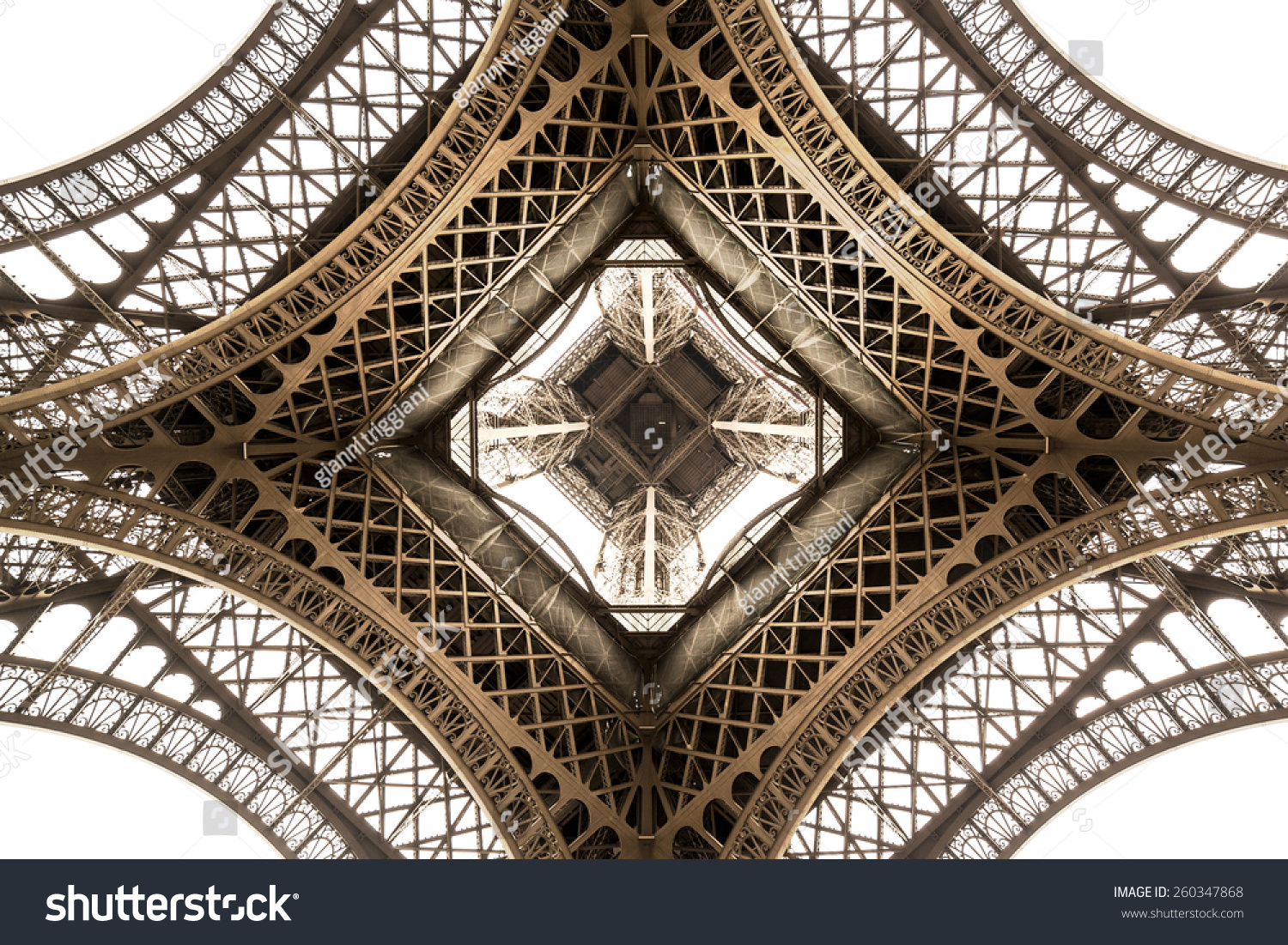 Eiffel Tower architecture detail, bottom view. unique angle #260347868
