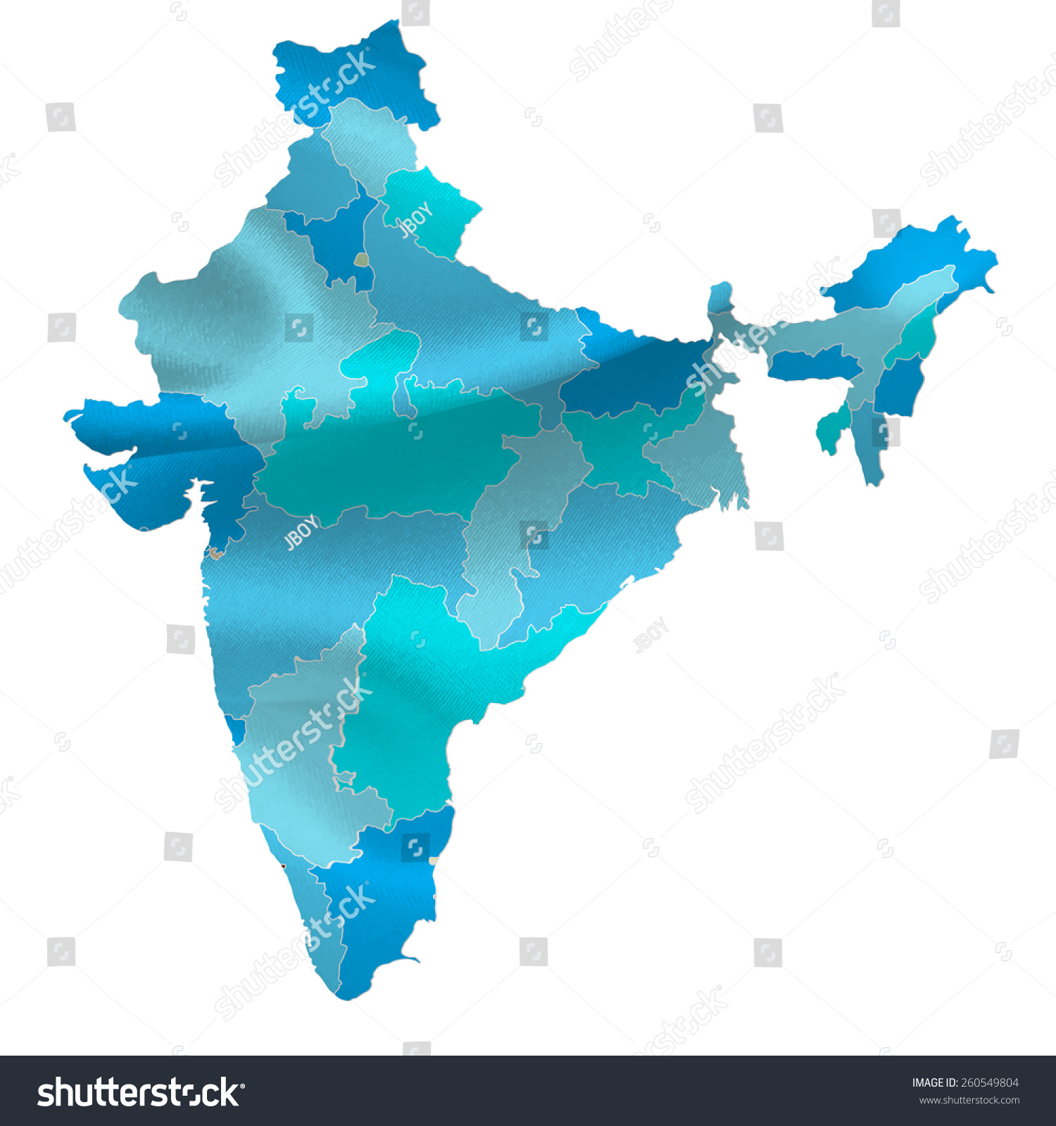 India map countries - Royalty Free Stock Vector 260549804 - Avopix.com