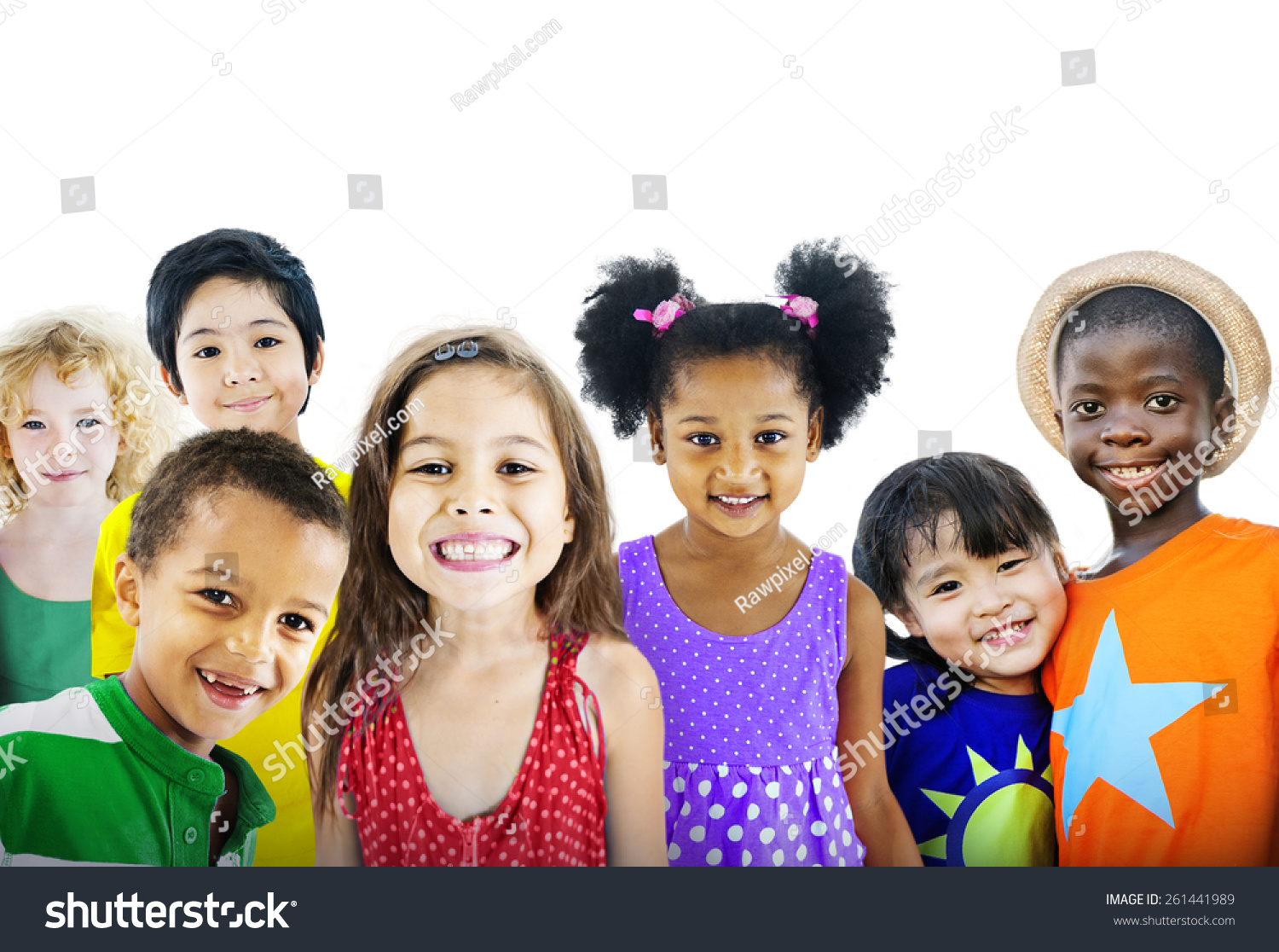 Children Kids Happines Multiethnic Group Cheerful Concept #261441989