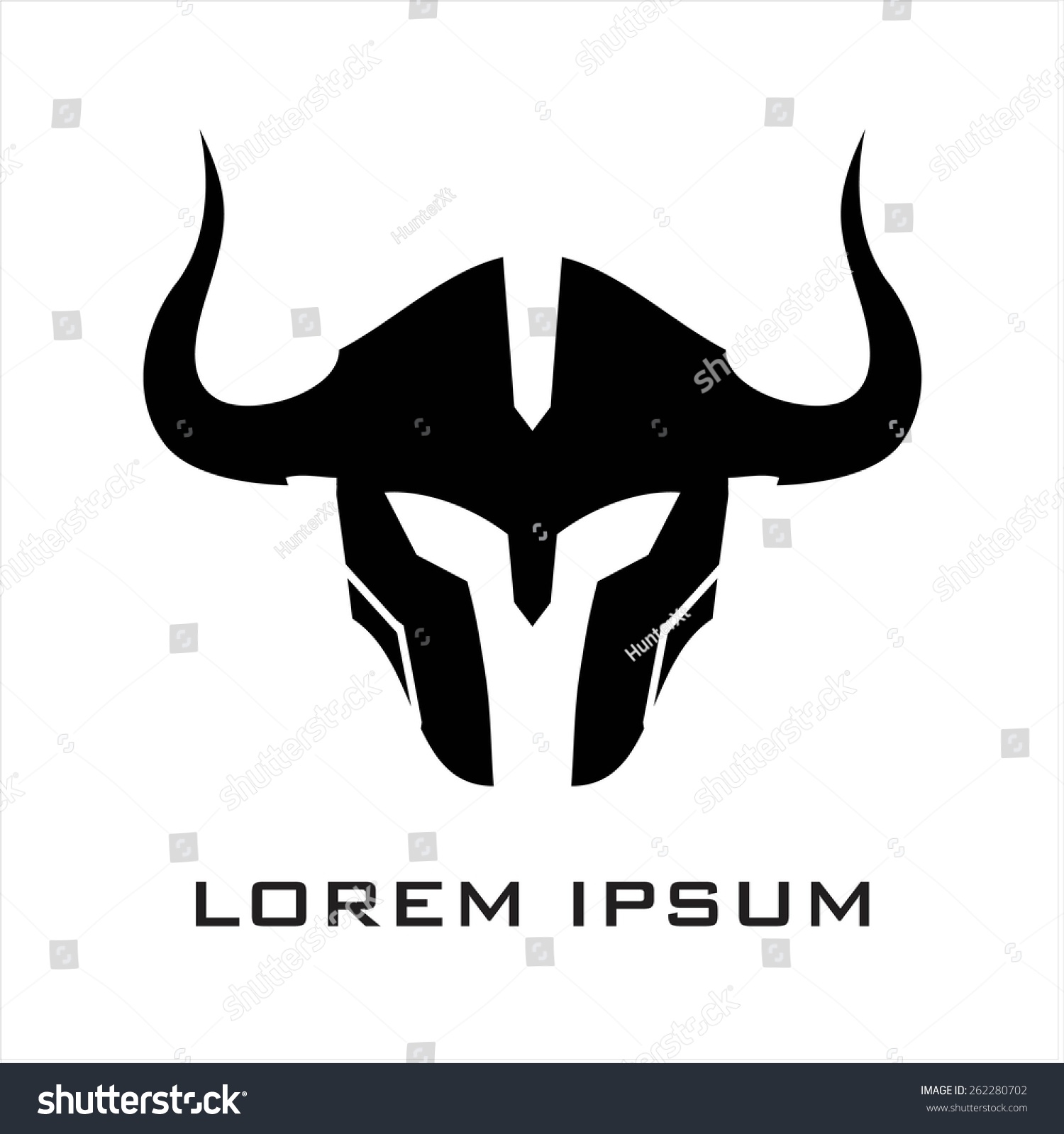Horned Warrior. Warrior helmet. ancient 