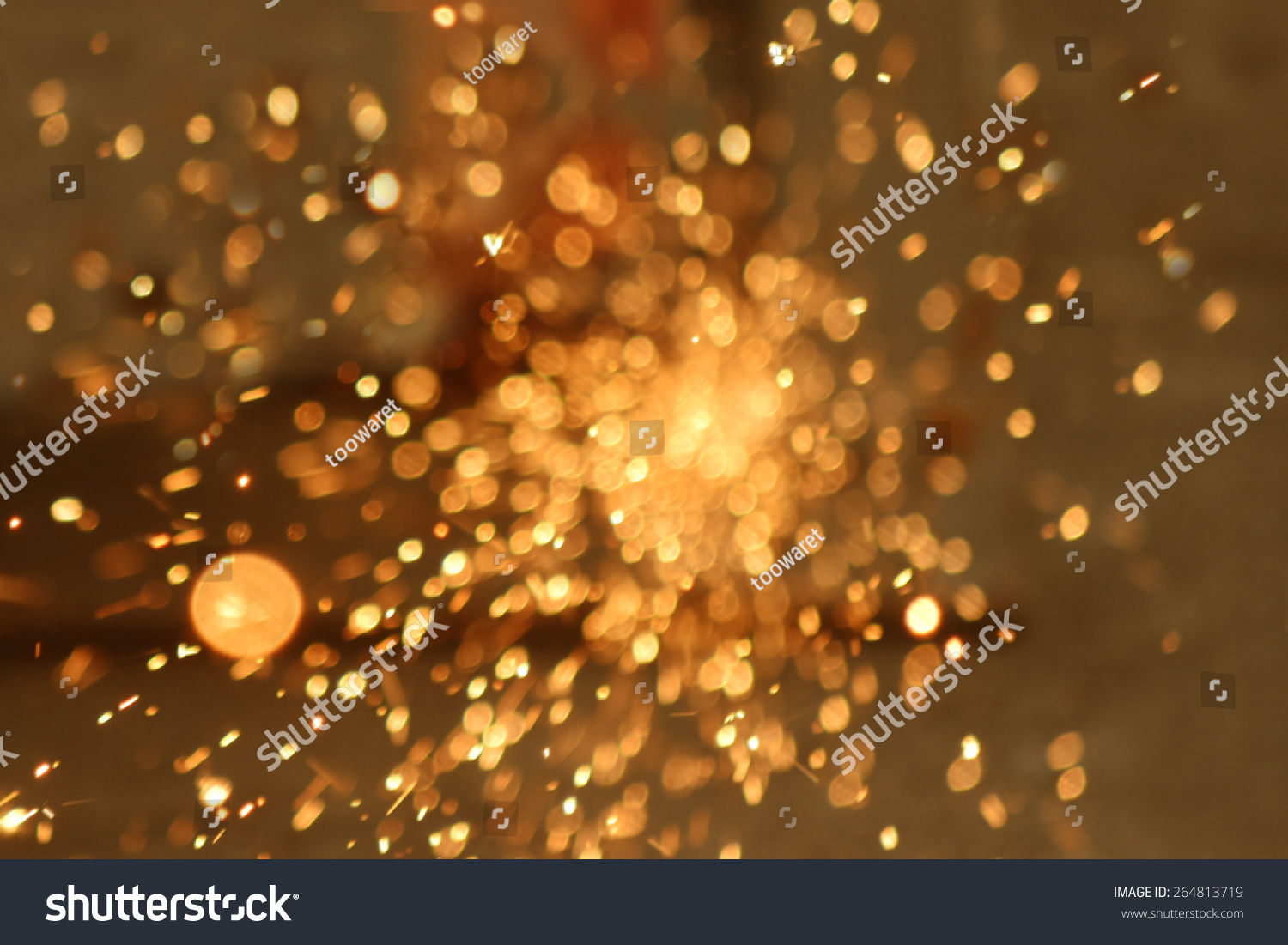 Blurred sparks from grinding steel. #264813719