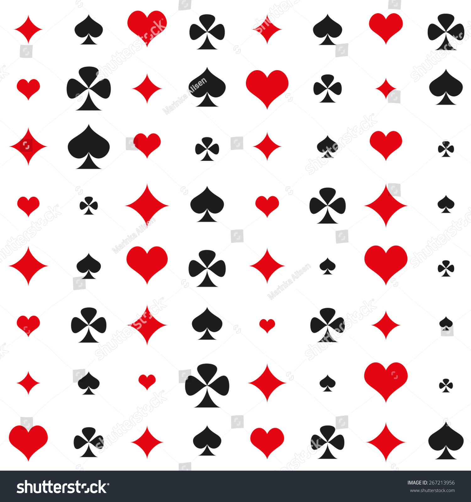 flat pattern suits of playing cards - diamond, - Royalty Free Stock ...