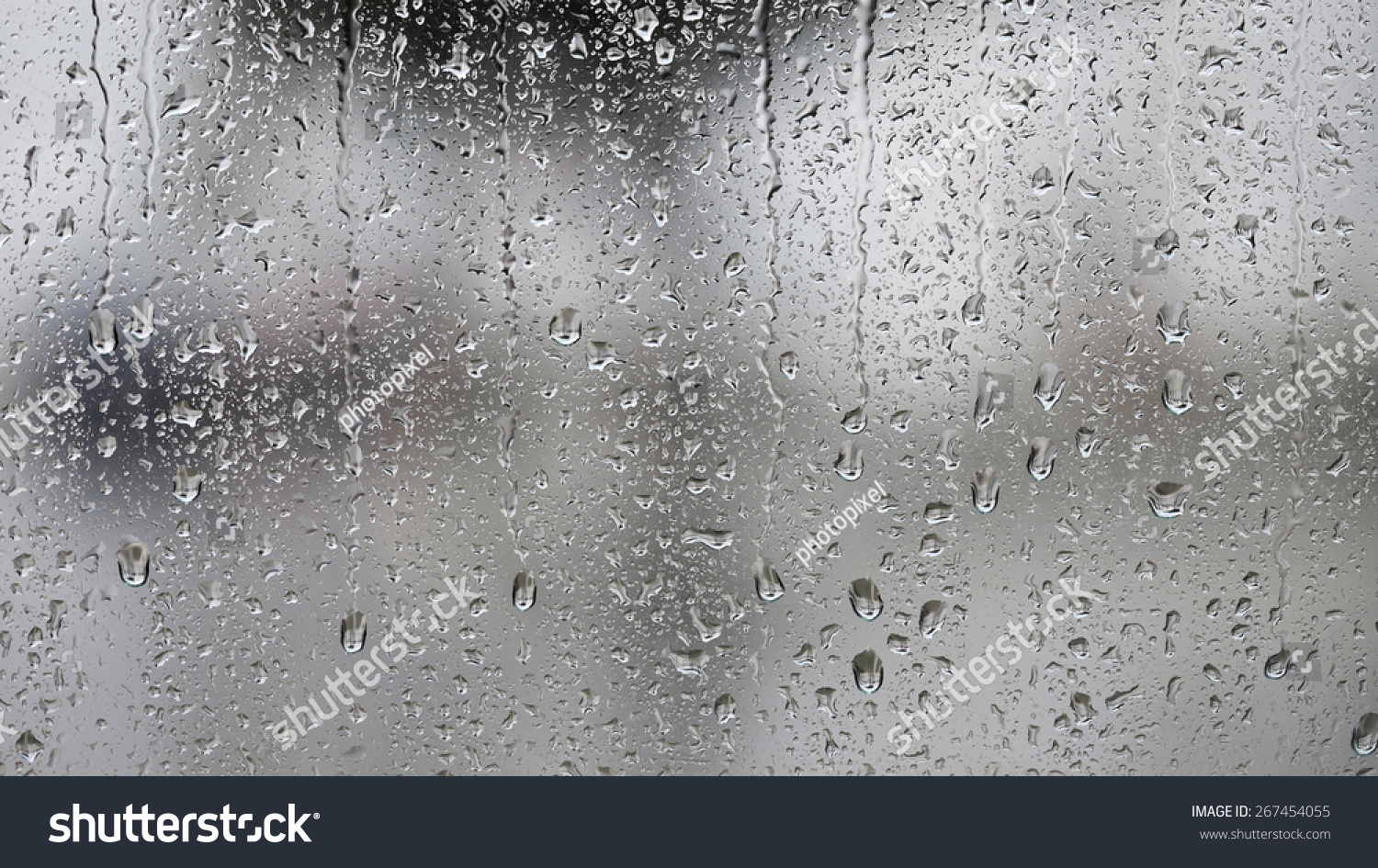 Raindrops on the window, abstract background  #267454055