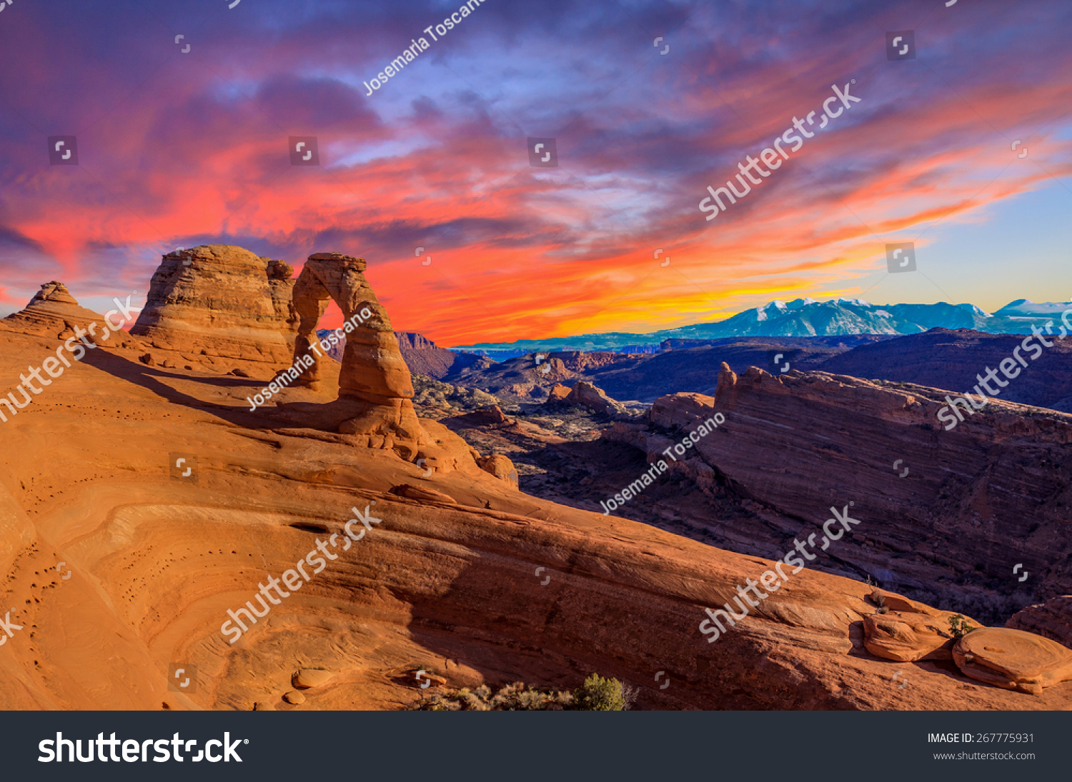 Beautiful Sunset Image taken at Arches National Park in Utah #267775931
