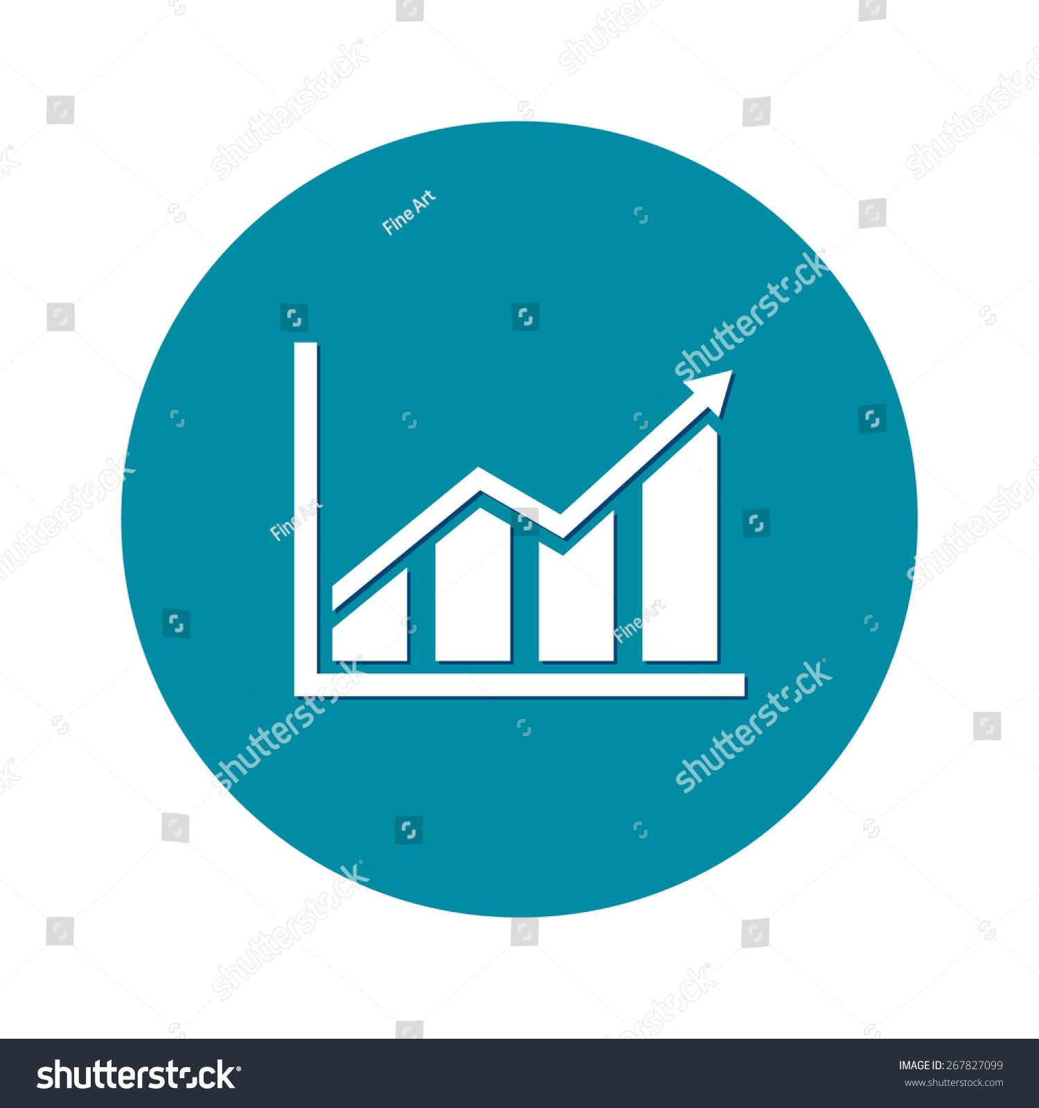 Infographic. Chart icon. Growing graph simbol. - Royalty Free Stock ...