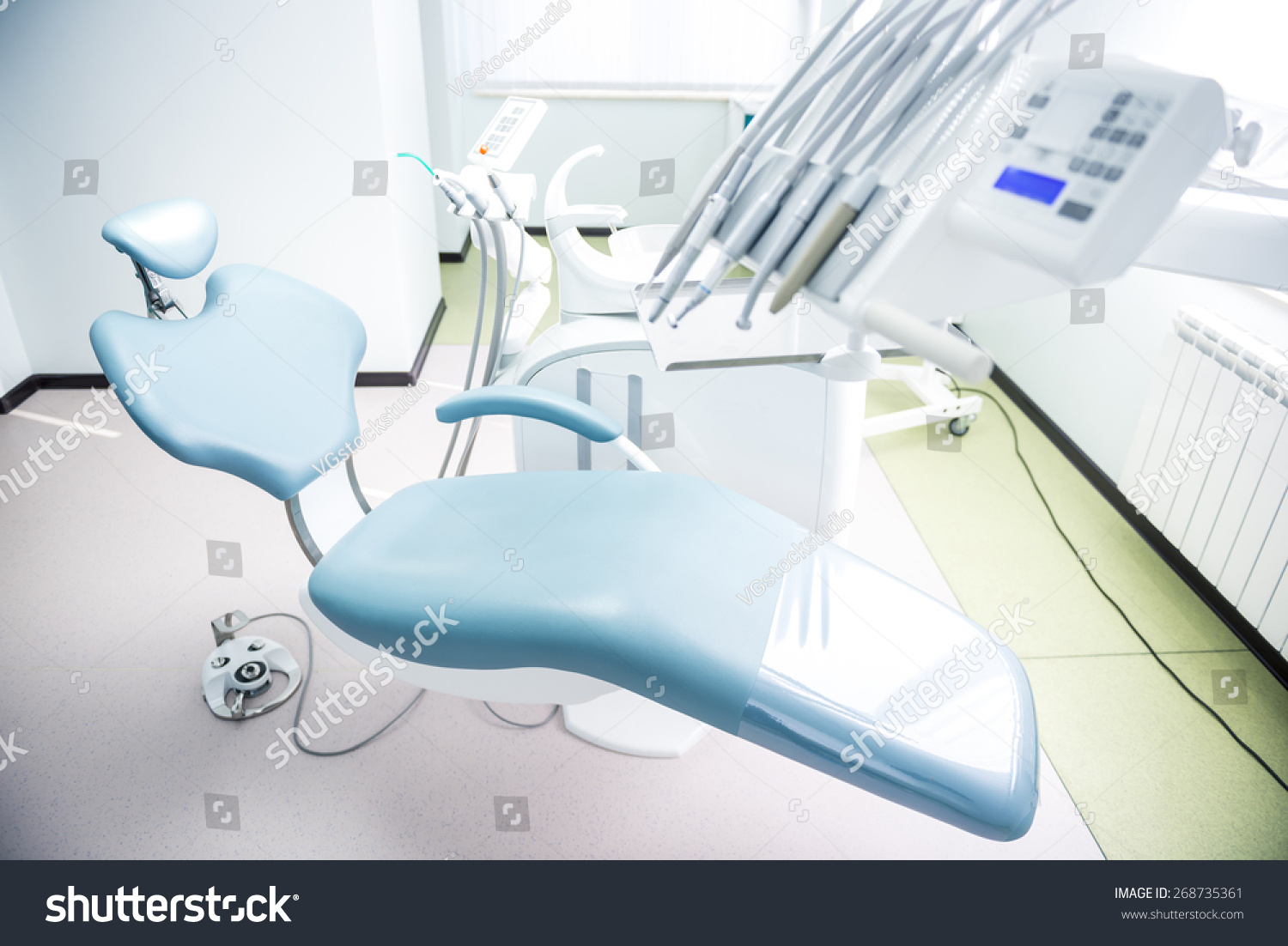 Different dental instruments and tools in a dentists office #268735361