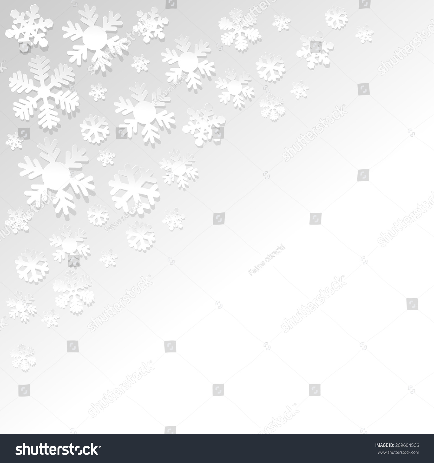 Snowflakes background white paper #269604566