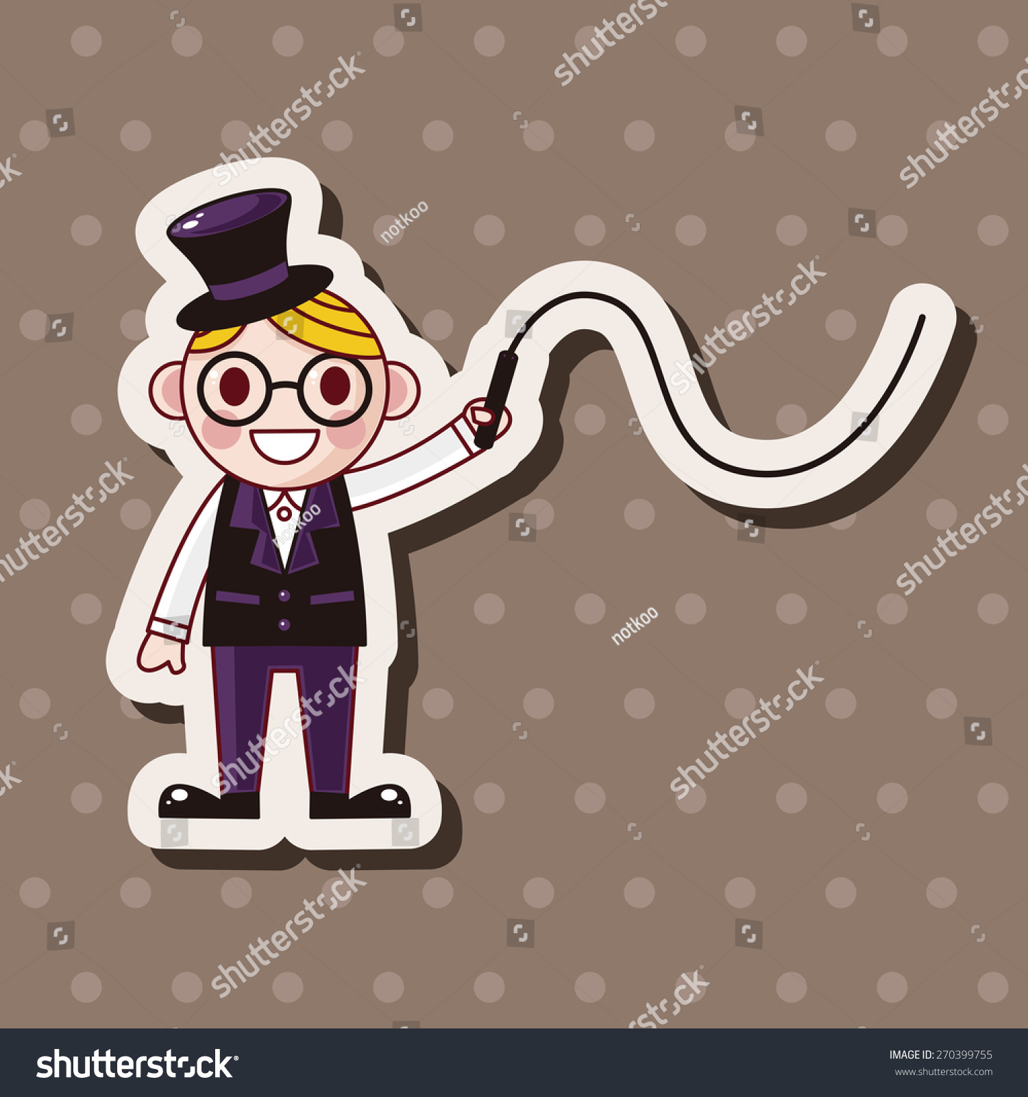 circus tamer, cartoon stickers icon - Royalty Free Stock Photo ...