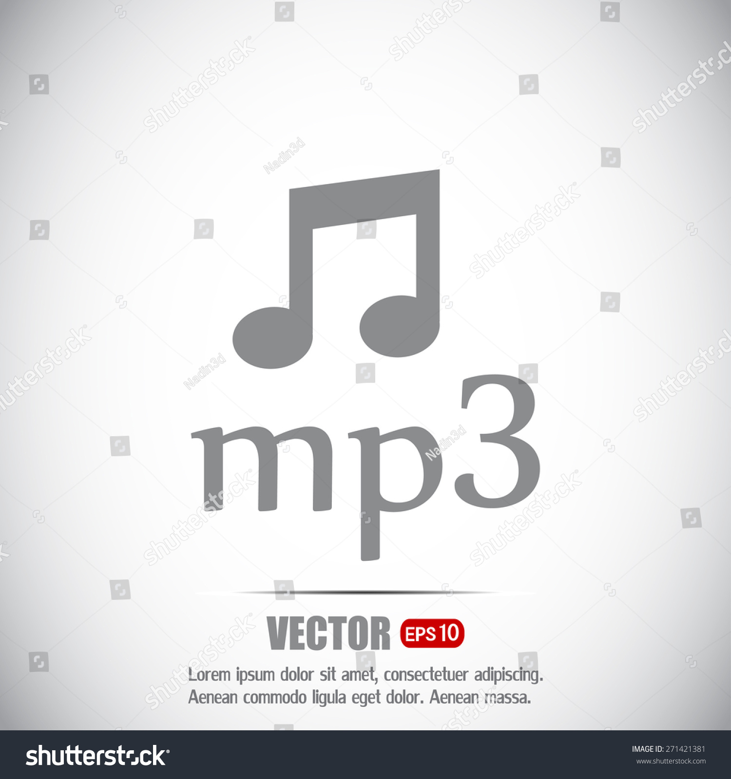  Vector icon download mp3 file  #271421381