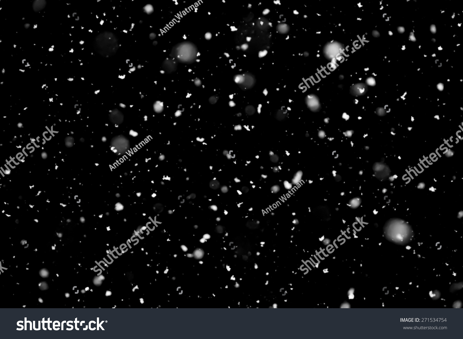 Snowfall on black background - design element #271534754