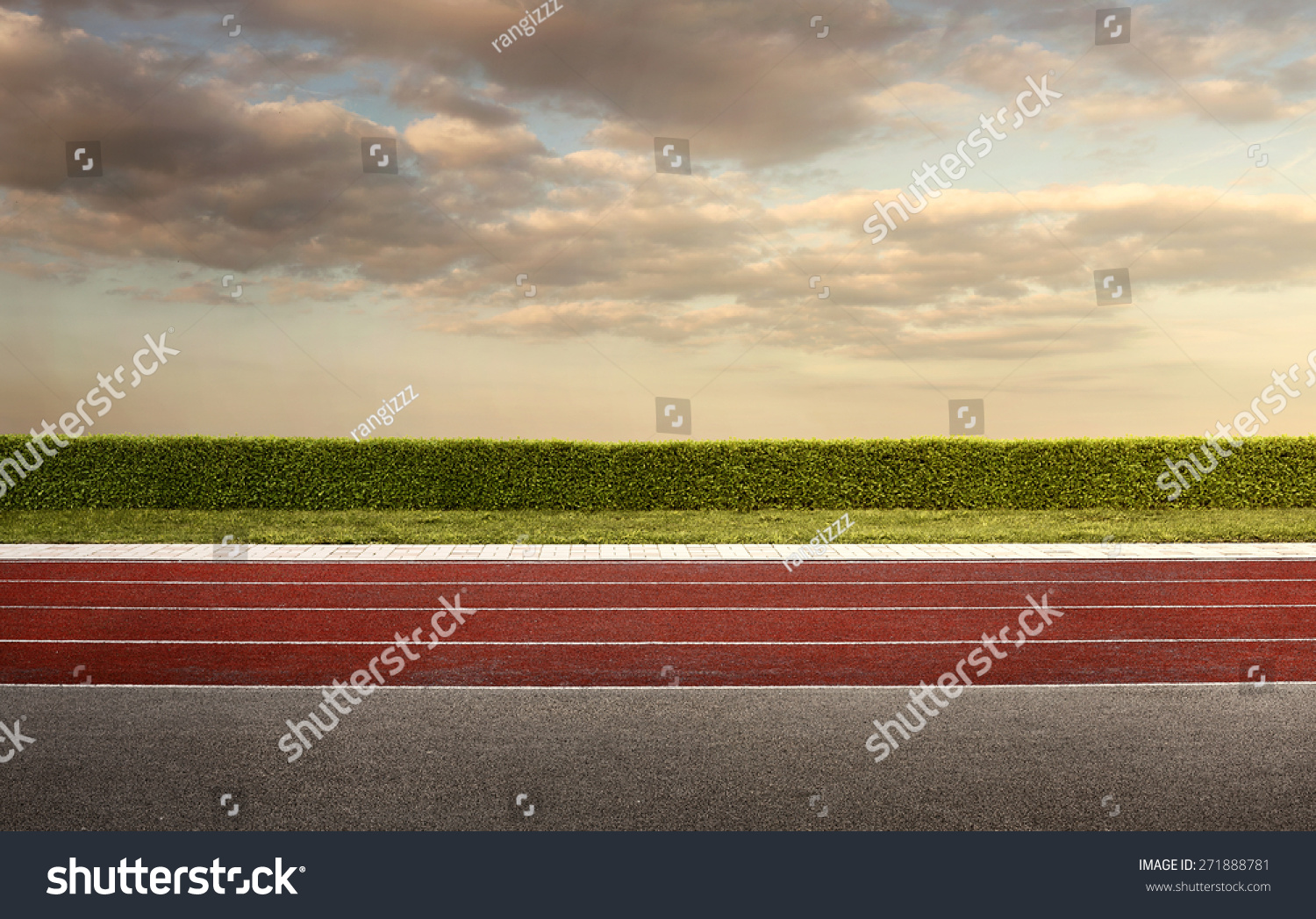 Empty running track for the background with copy space #271888781