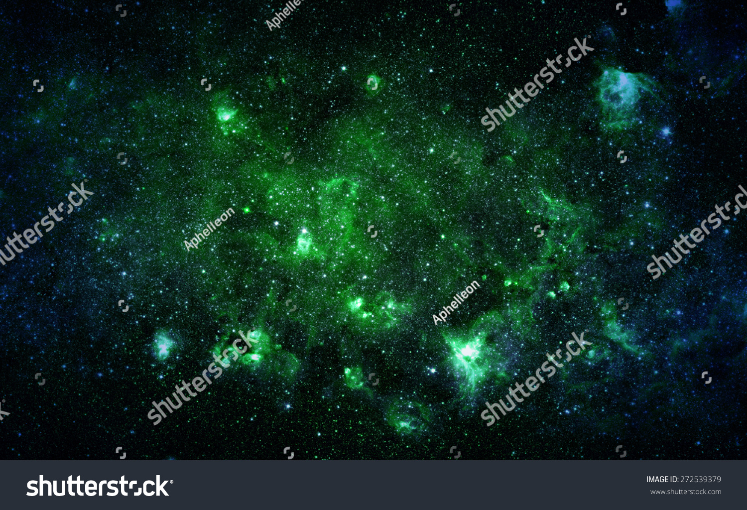 Green Starfield - Elements of this Image Furnished by NASA #272539379