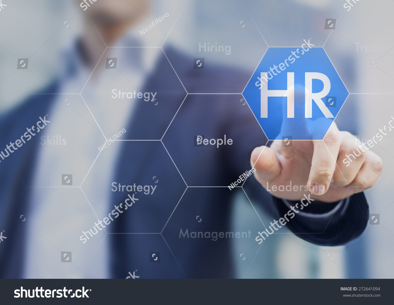 Human resources concept on touch interface #272641094