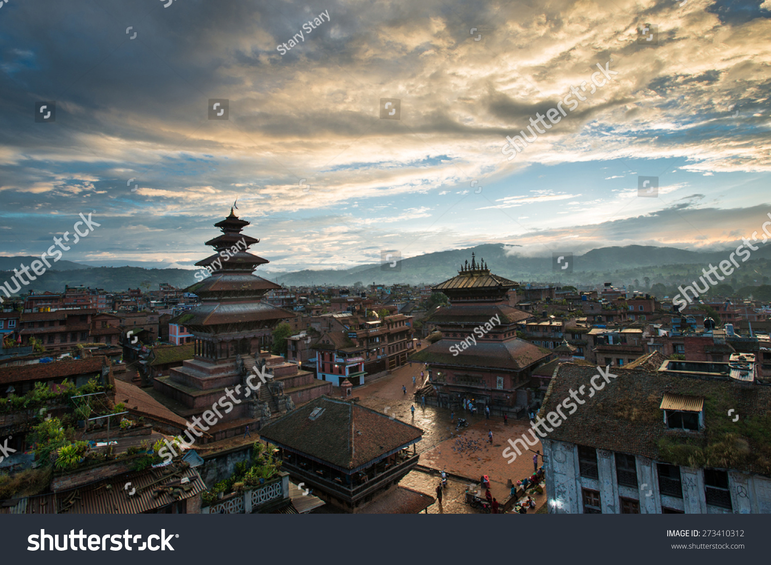 Durbar Square  before the earthquake in Nepal #273410312