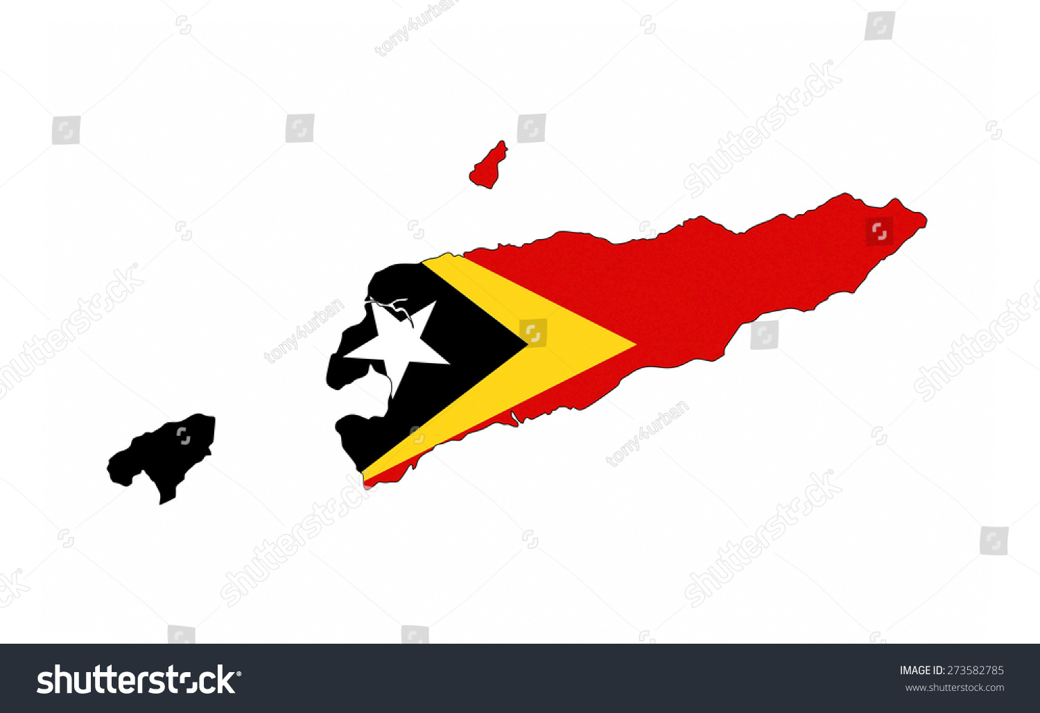 east timor country flag map shape national - Royalty Free Stock Photo ...