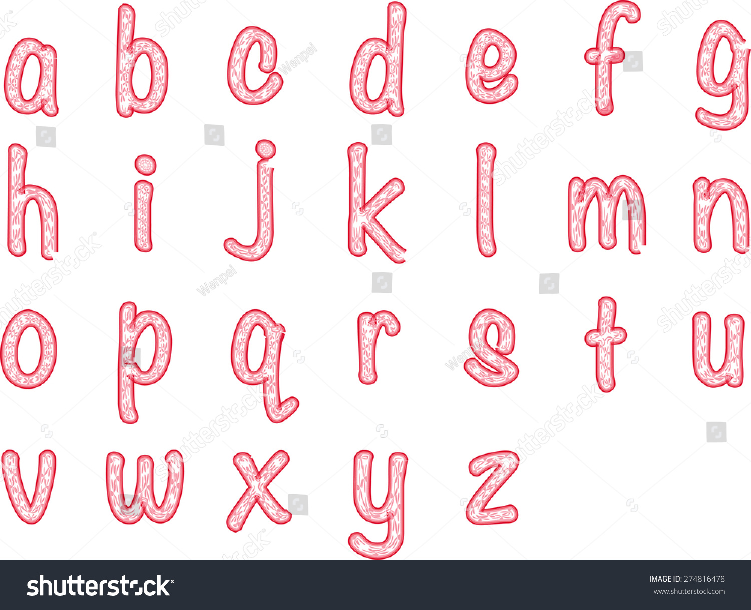 English Alphabet A To Z Royalty Free Stock Vector 274816478