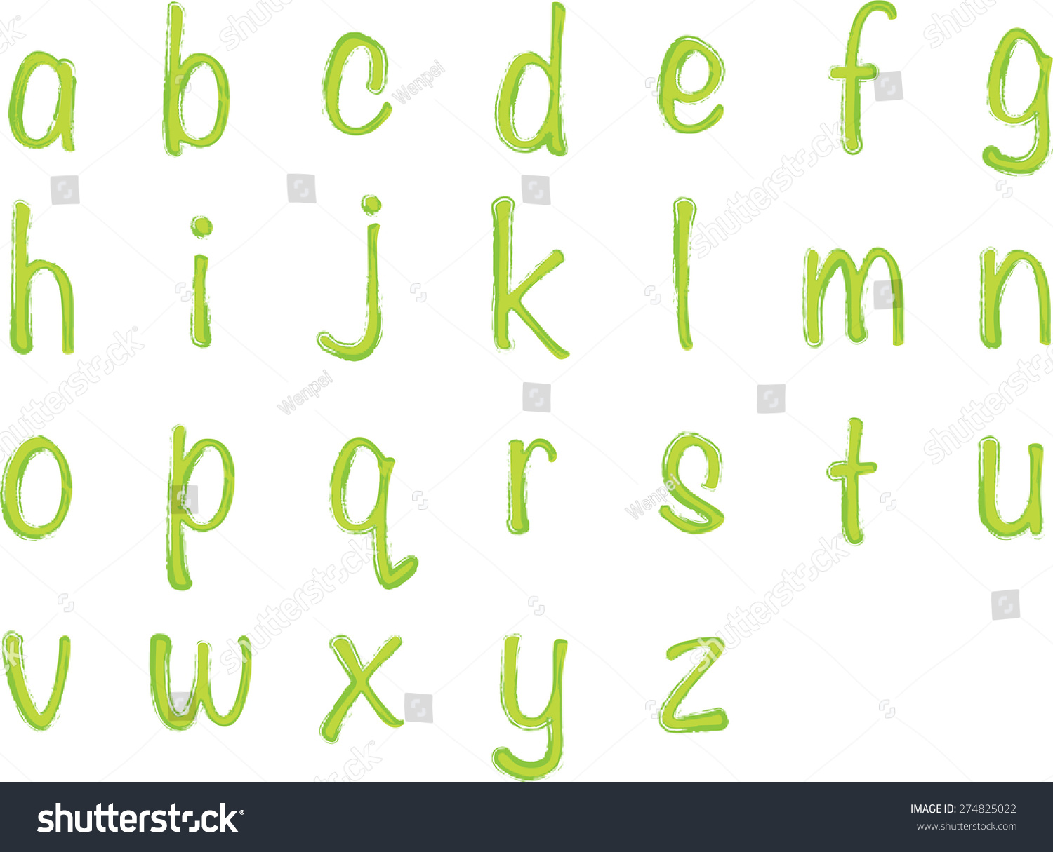 English Alphabet A To Z Royalty Free Stock Vector 274825022